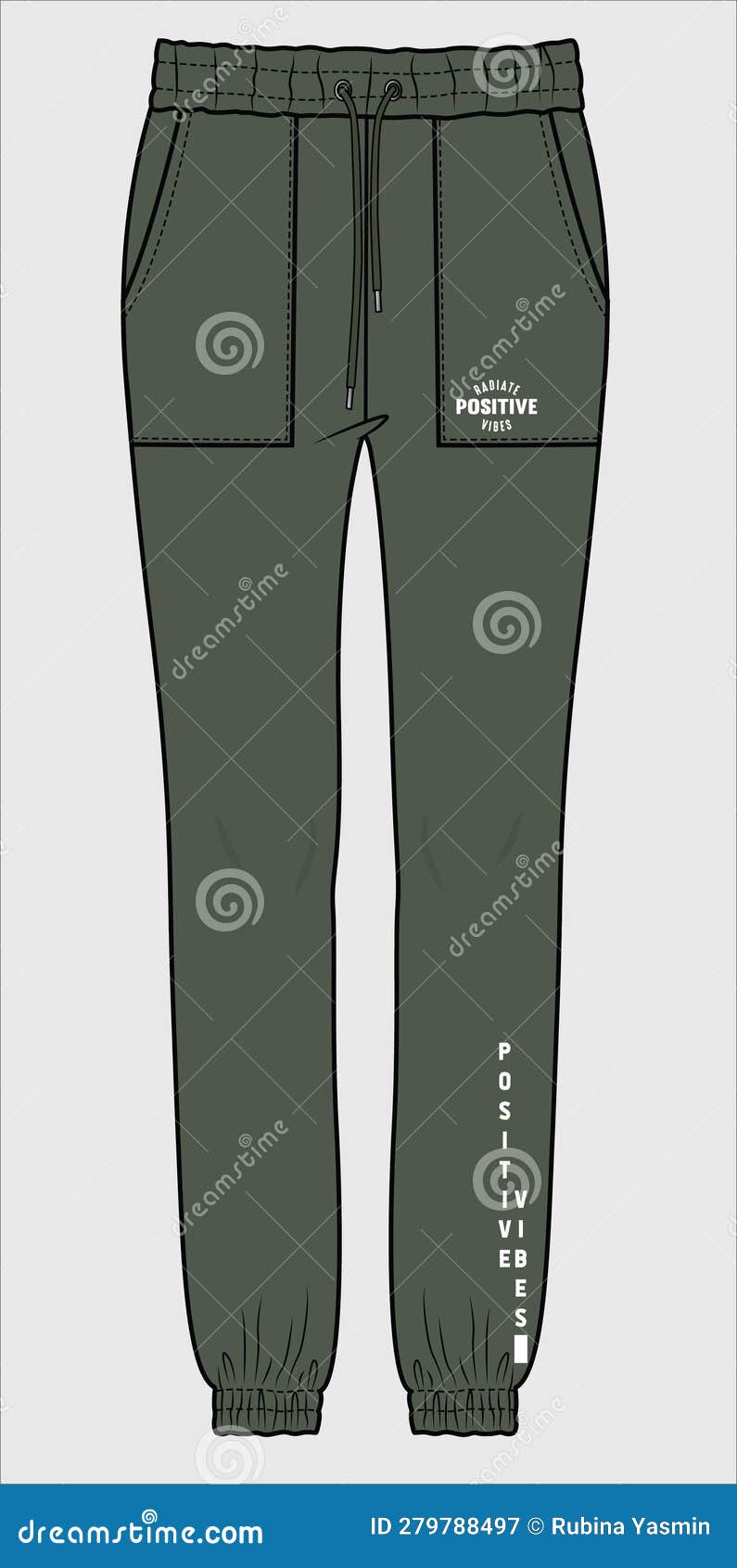 WOMENS and TEEN GIRLS BOTTOM WEAR JOGGERS and TROUSER Stock Vector