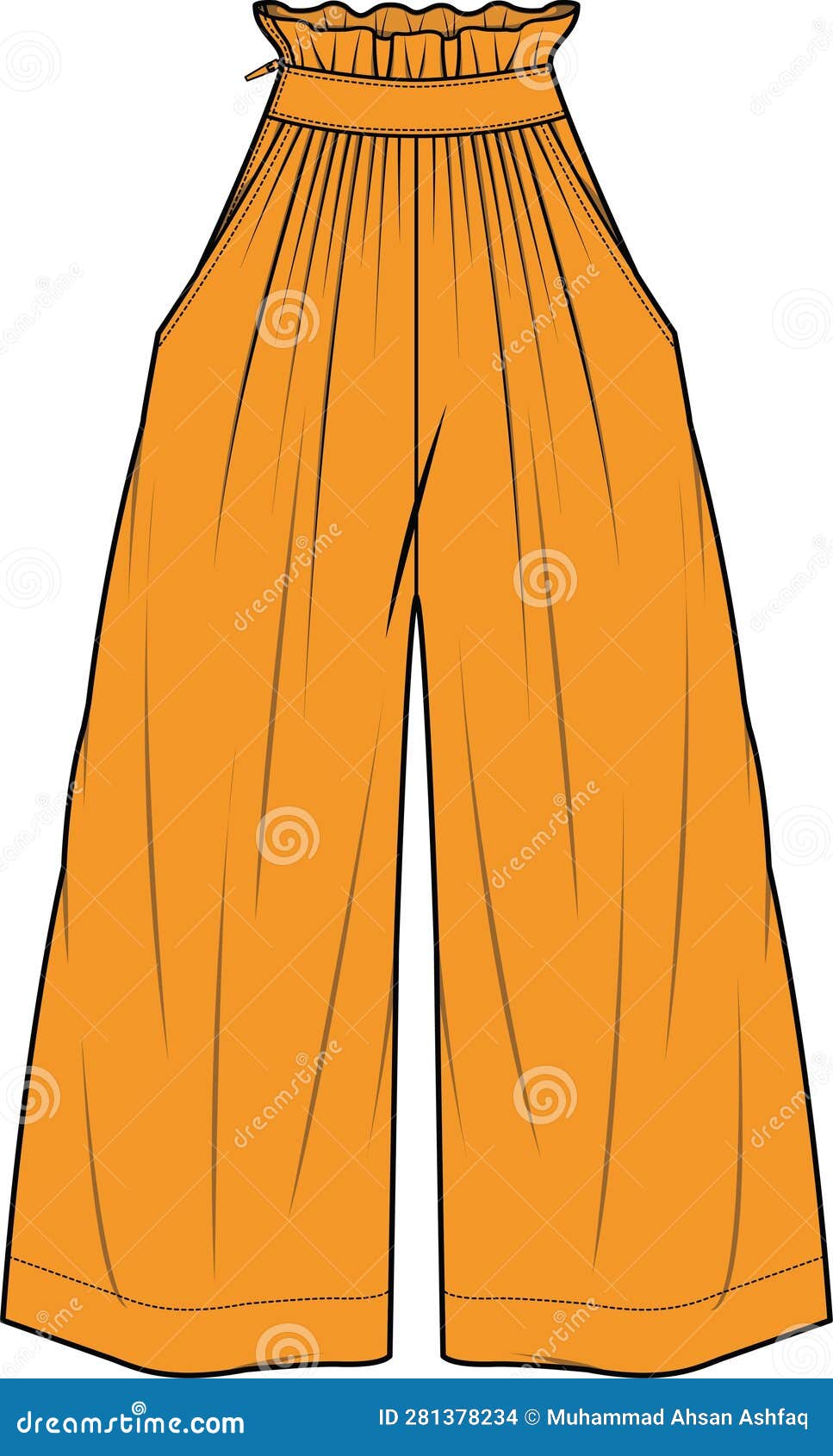 Girls and Women Bottom Wear Pant Stock Vector Illustration of women