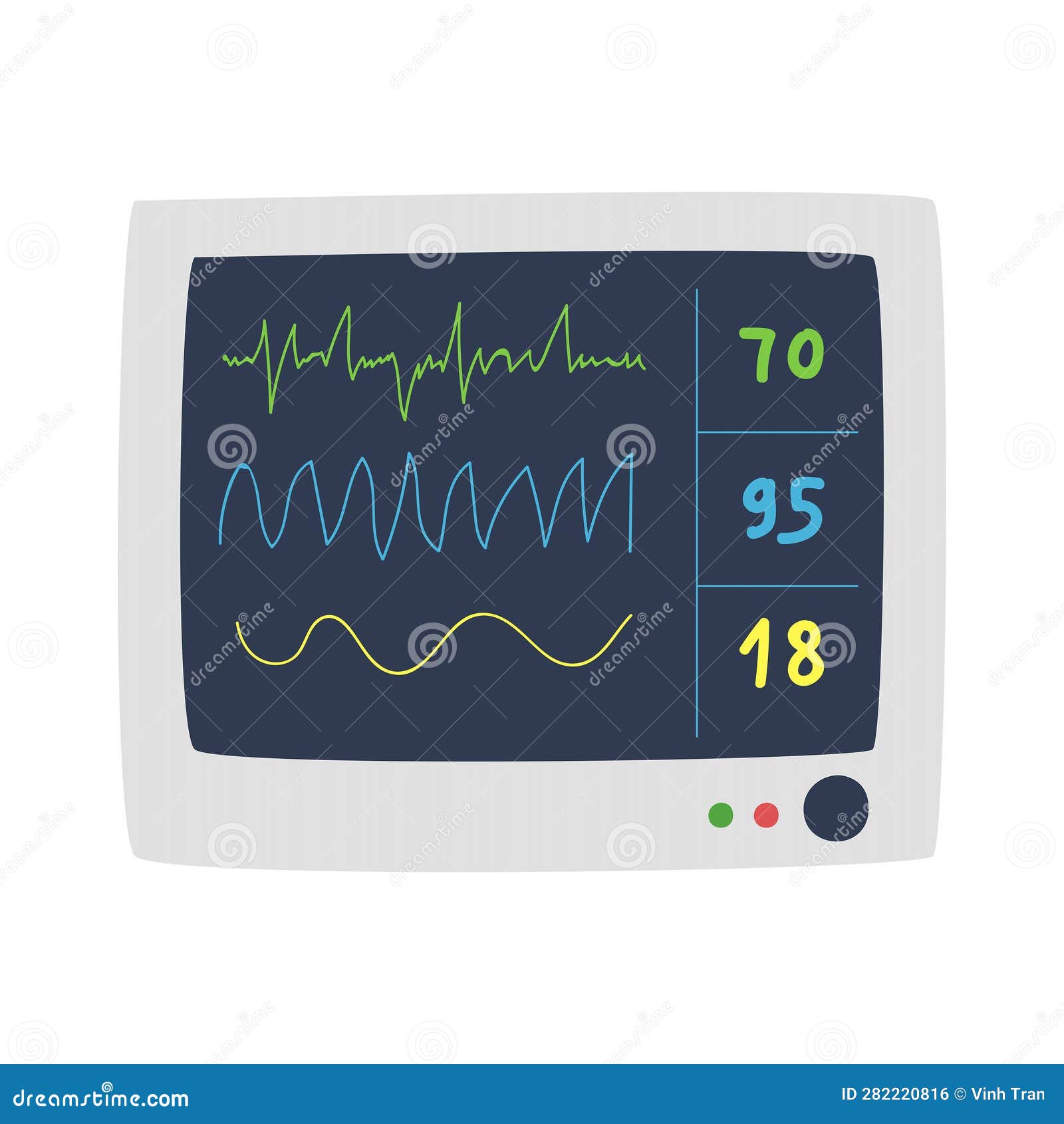 Patient Heartbeat Clipart Cartoon Style. Health Care Monitoring ...