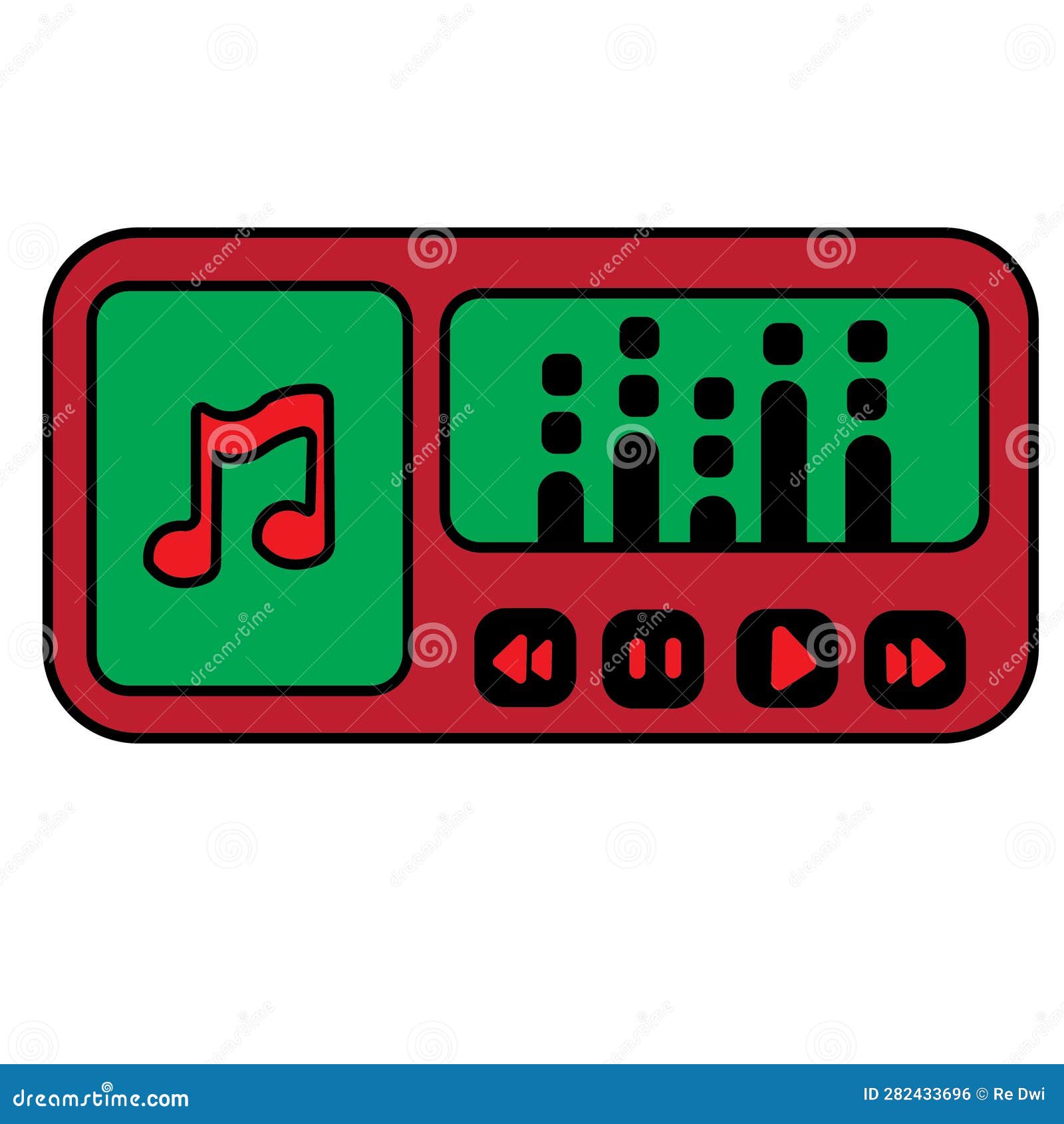 Igital Music Player Illustration Vector Design Stock Vector