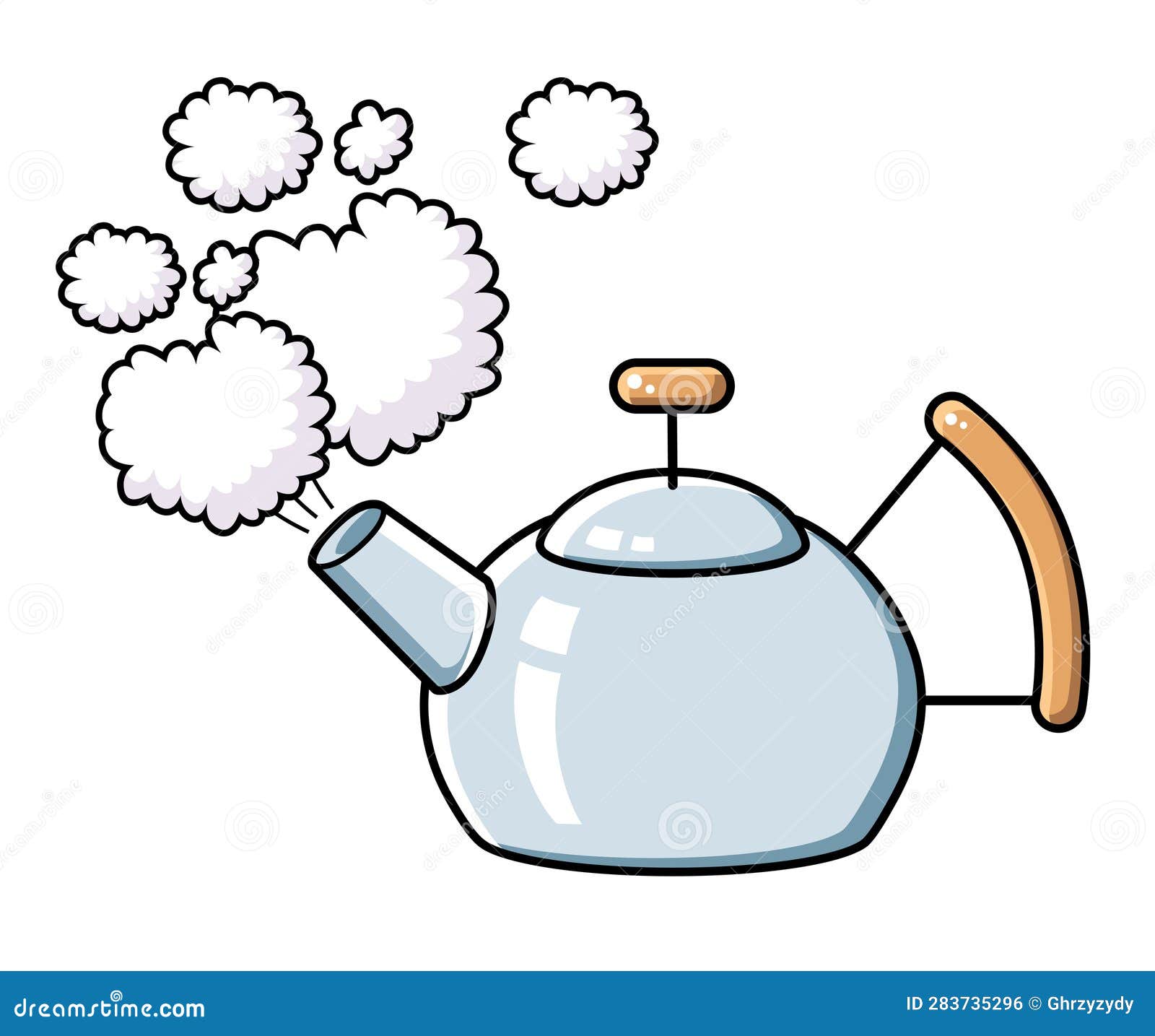 Boiling kettle stock vector. Illustration of breakfast 283735296