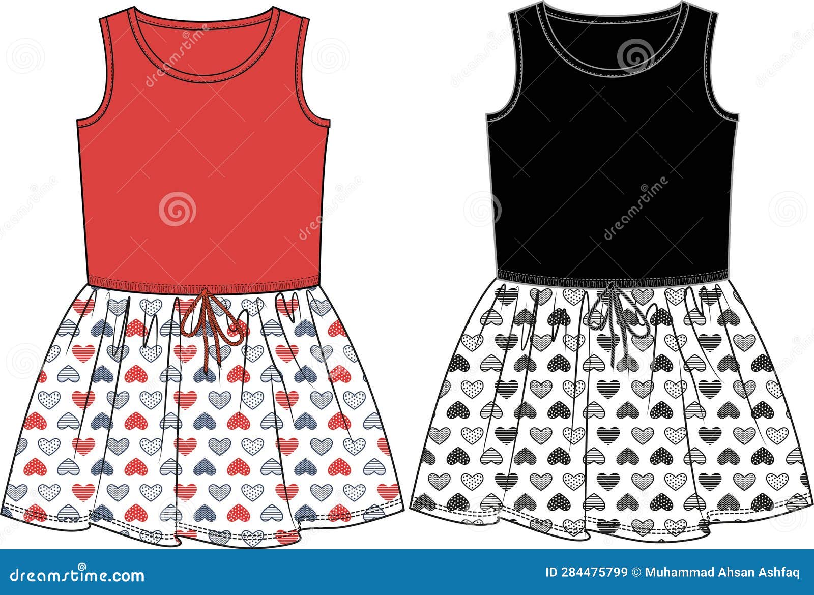 Dress and Frocks for Girls Wear Stock Vector - Illustration of