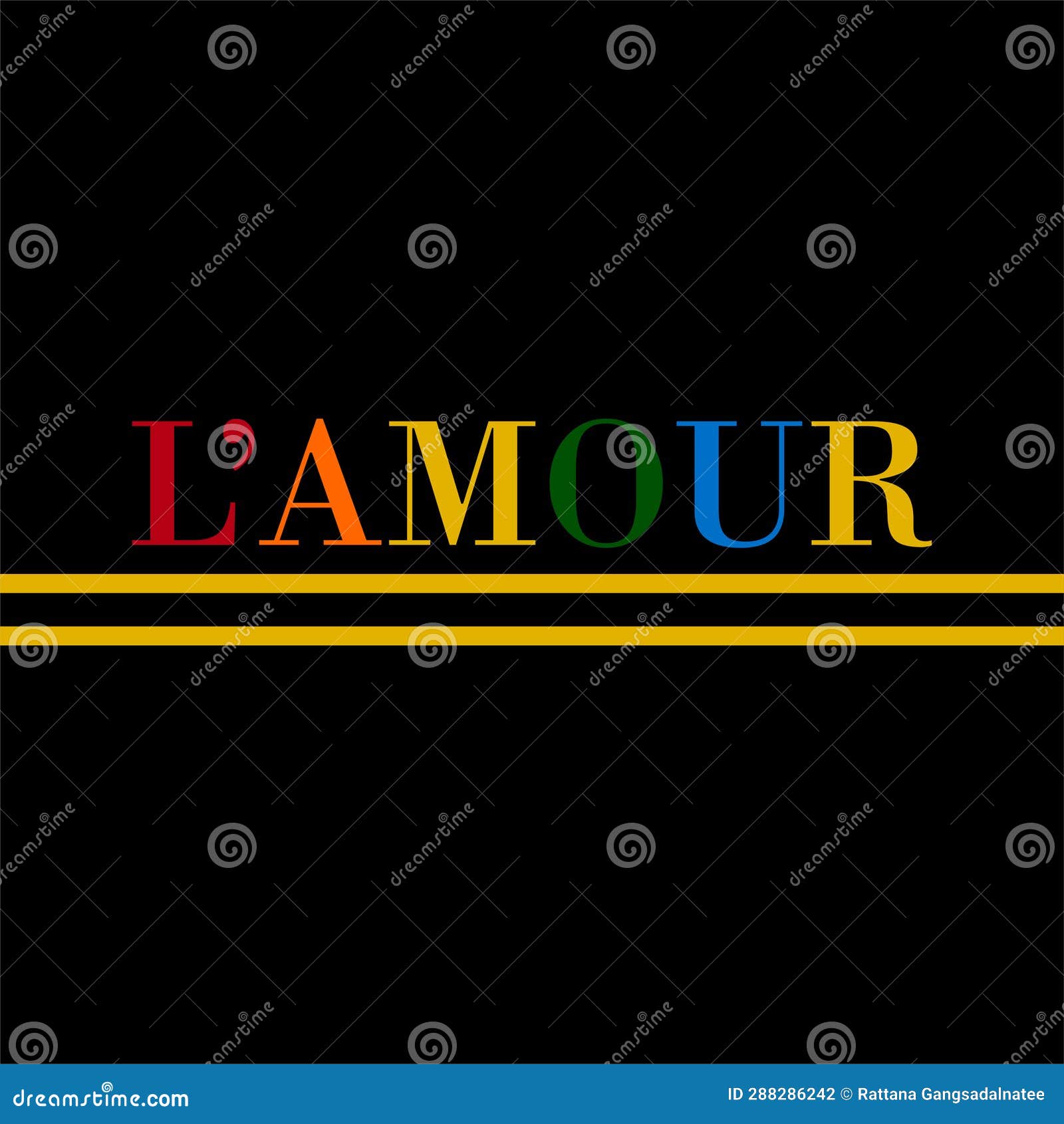 L AMOUR French Means Love, Graphic Design Print Tshirts Fashion Stock