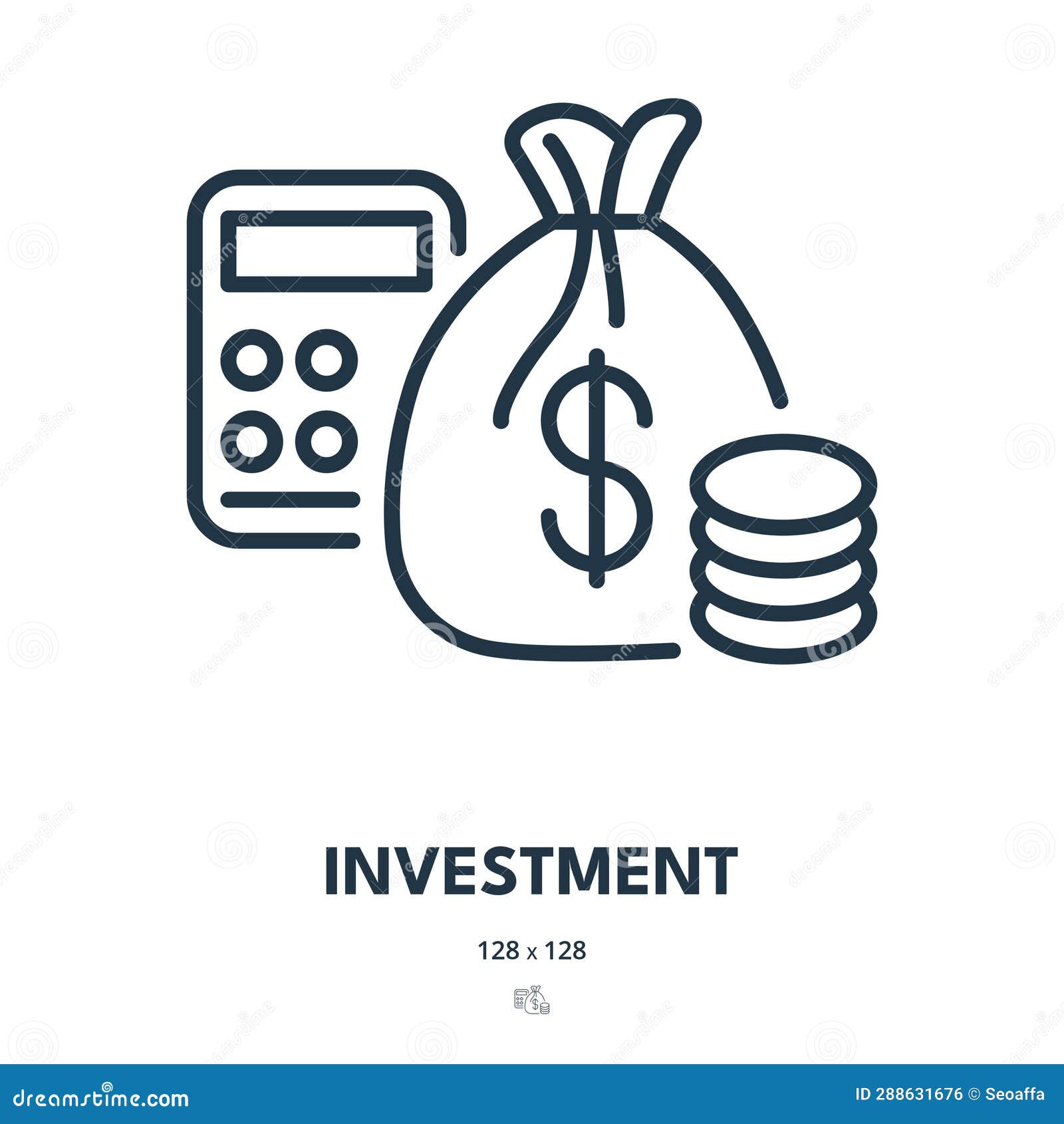 Investment Icon. Profit, Money, Investor. Editable Stroke. Vector Icon ...