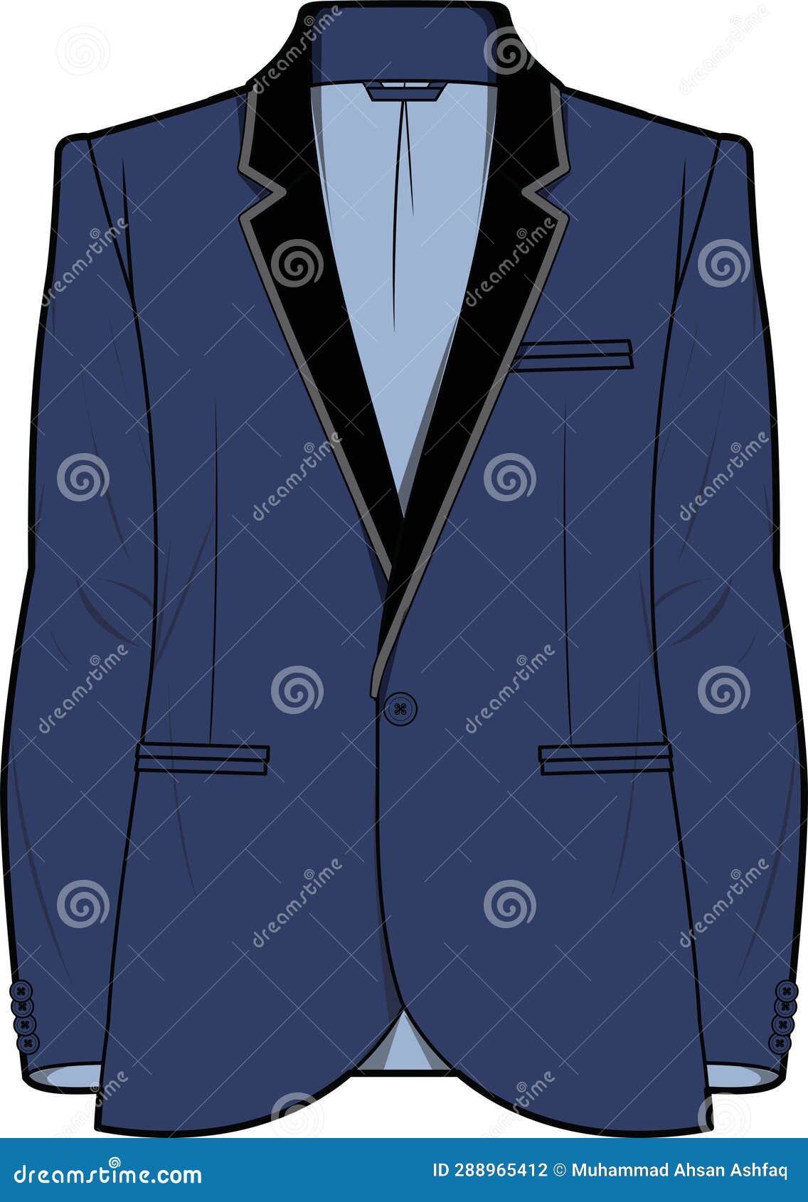 Unisex Corporate Wear Blazer Jacket Stock Illustration - Illustration ...