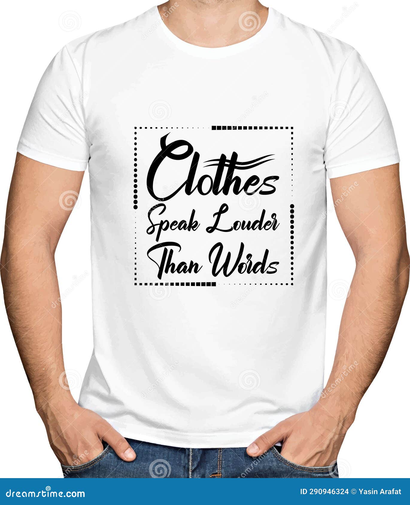clothes-speak-louder-than-words-t-shirt-design-stock-vector