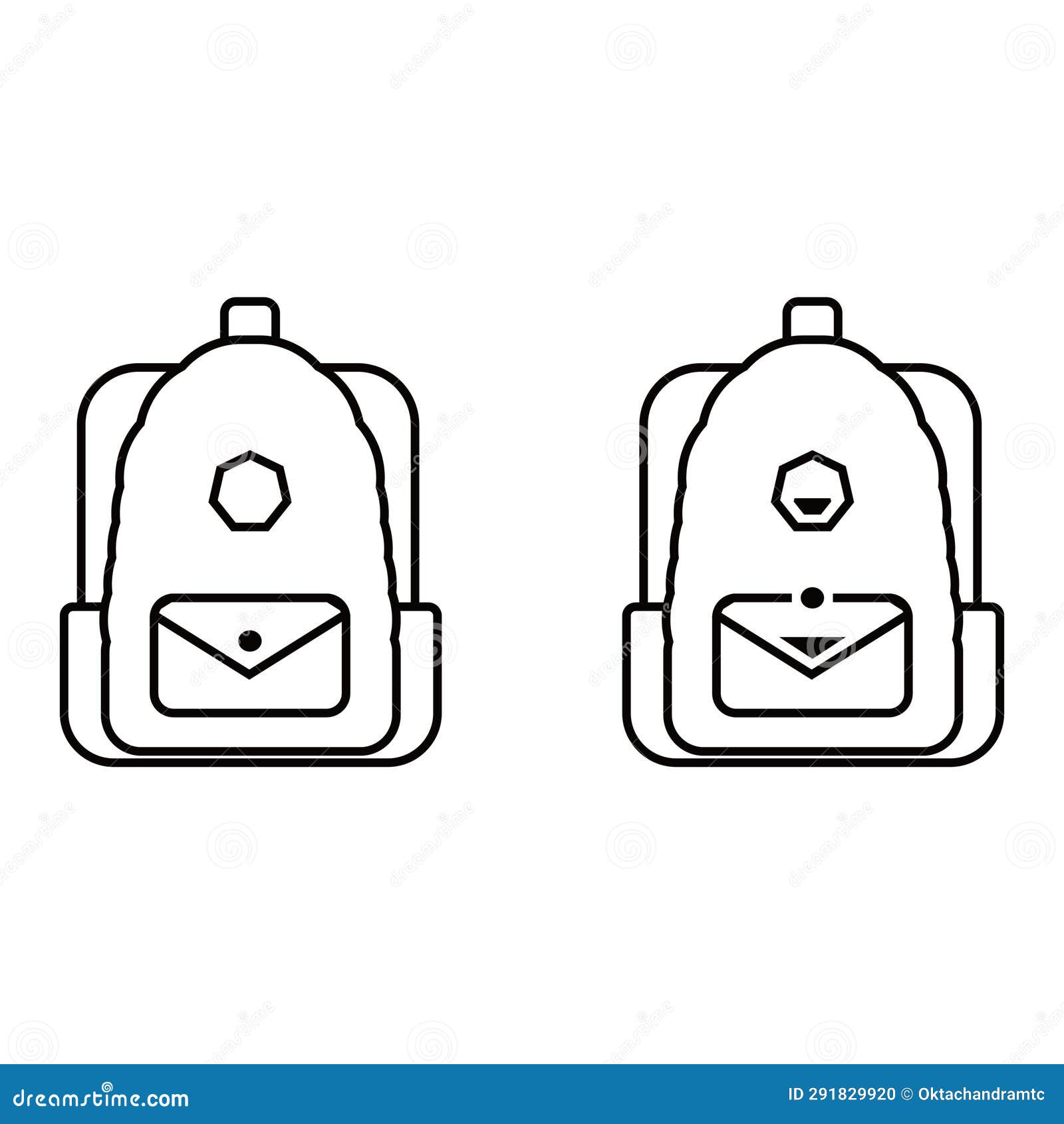 Backpack Icon. Outline Illustration of Backpack Vector Icon for 