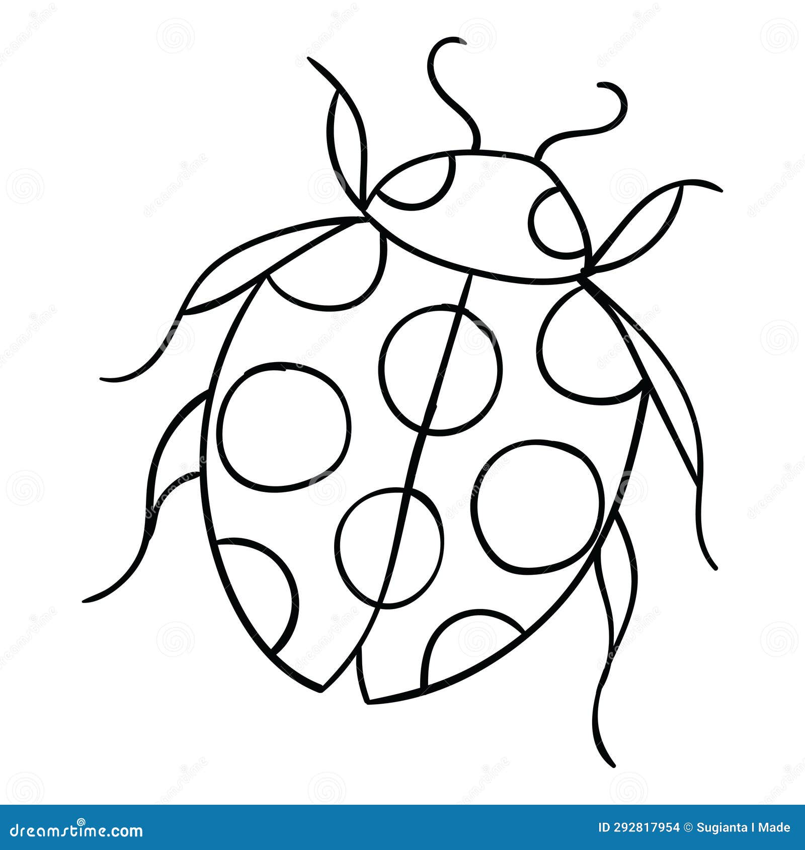 hand drawing style of ladybird icon 