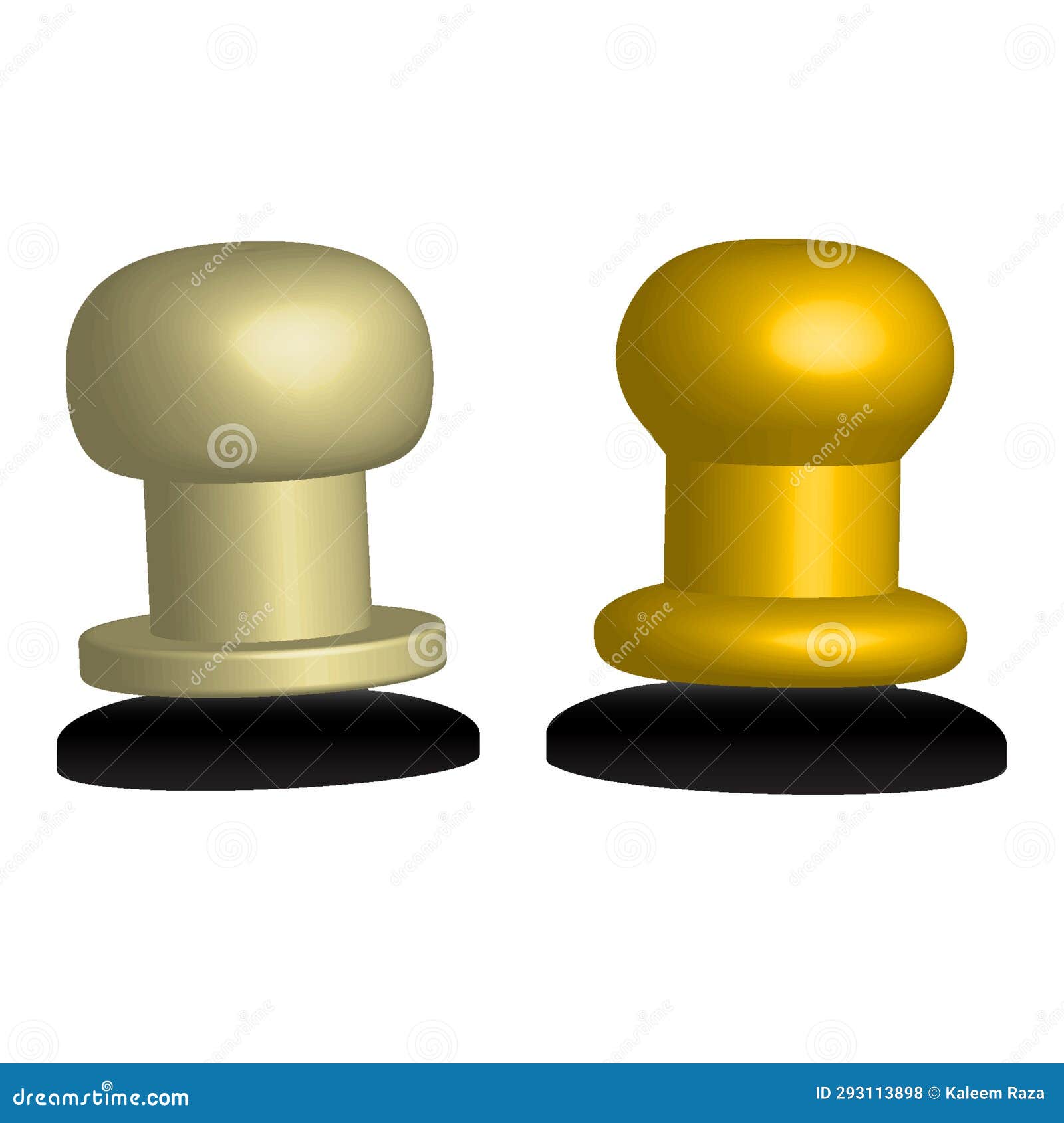 3d trigger game joystick button  in golden silver color