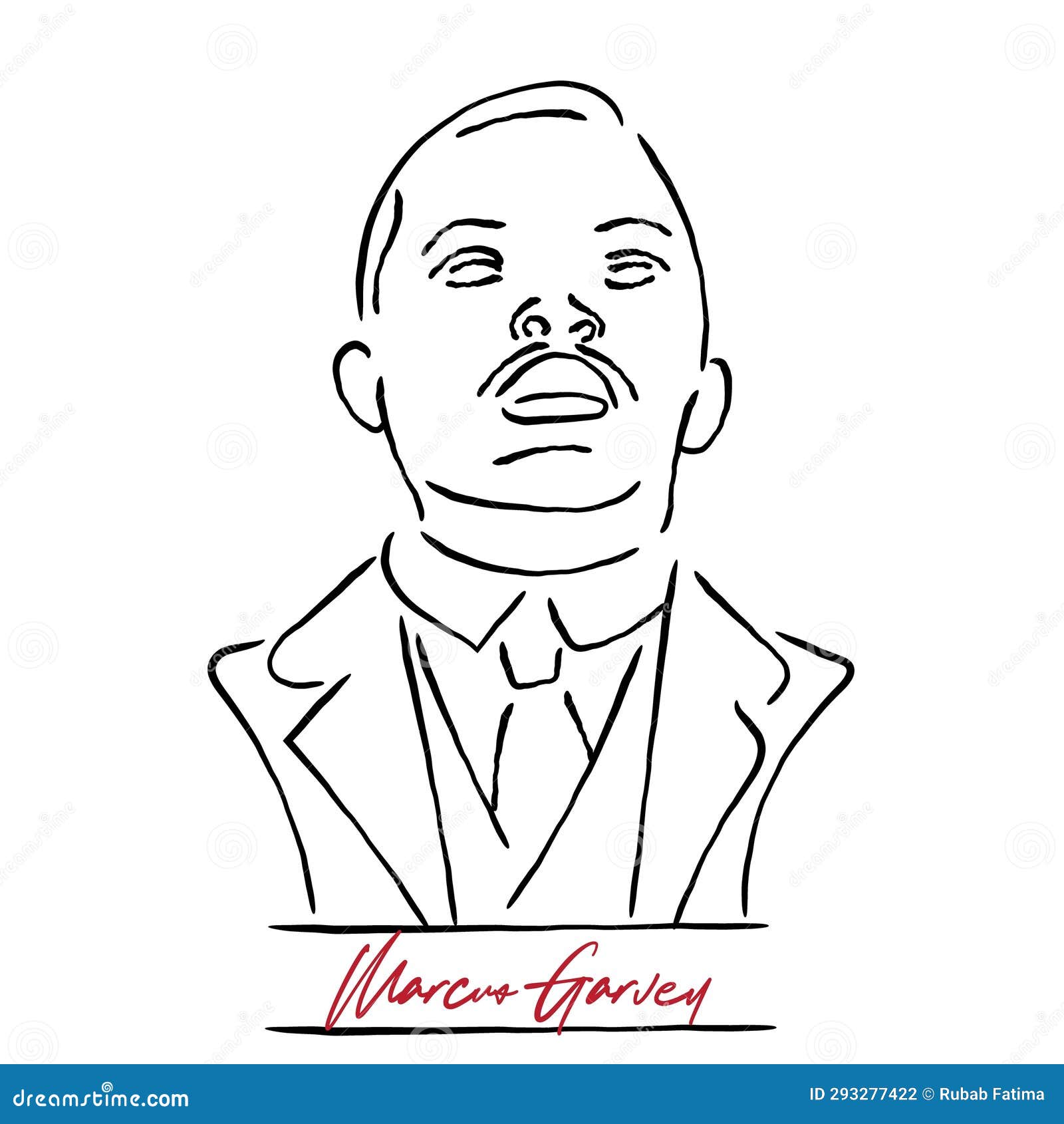 Mr. Marcus Garvey Vector Illustration 293277414