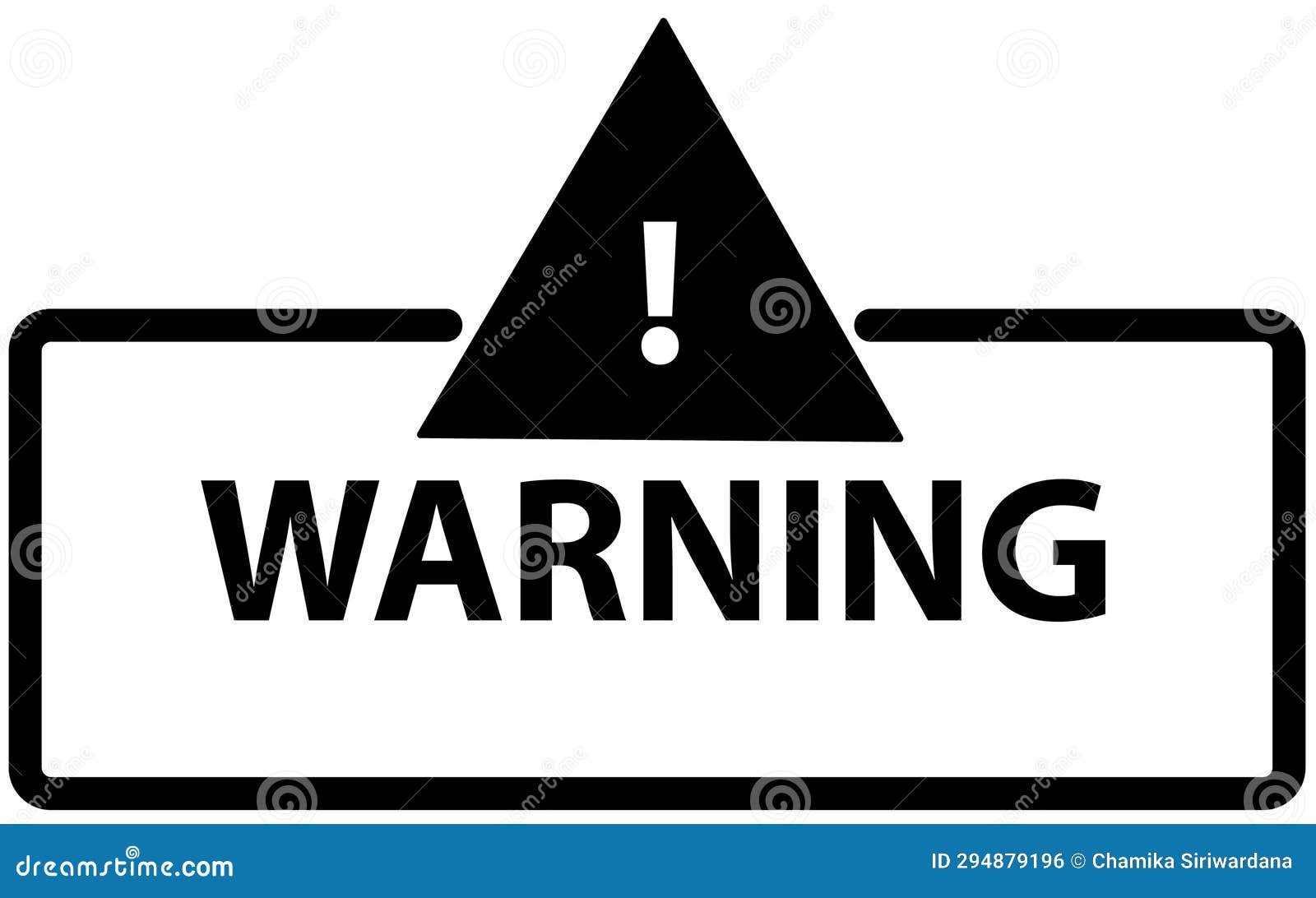 Black Warning sign notice stock vector. Illustration of dangerous