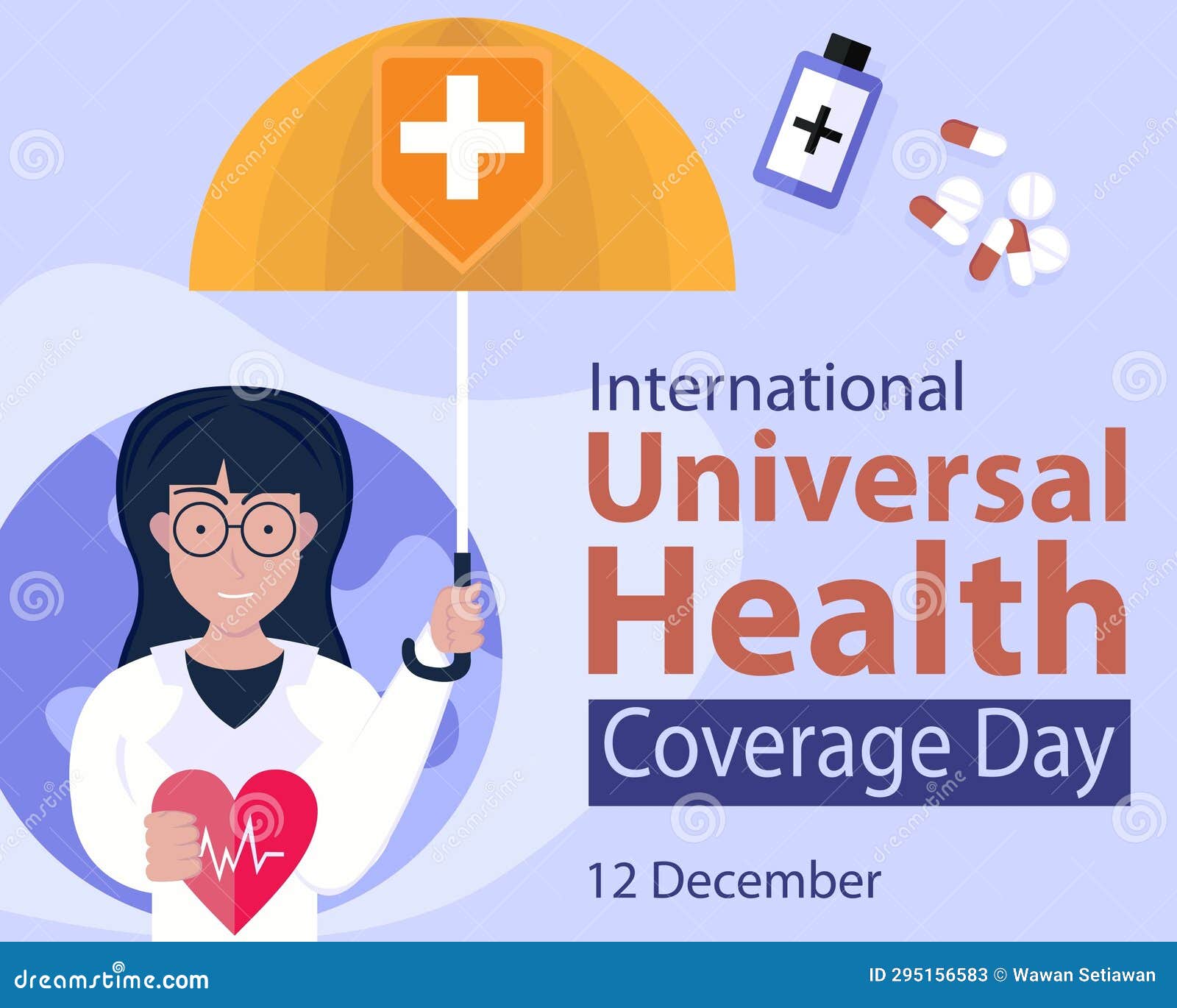 Illustration Vector Graphic of a Doctor Wearing Glasses Holds an