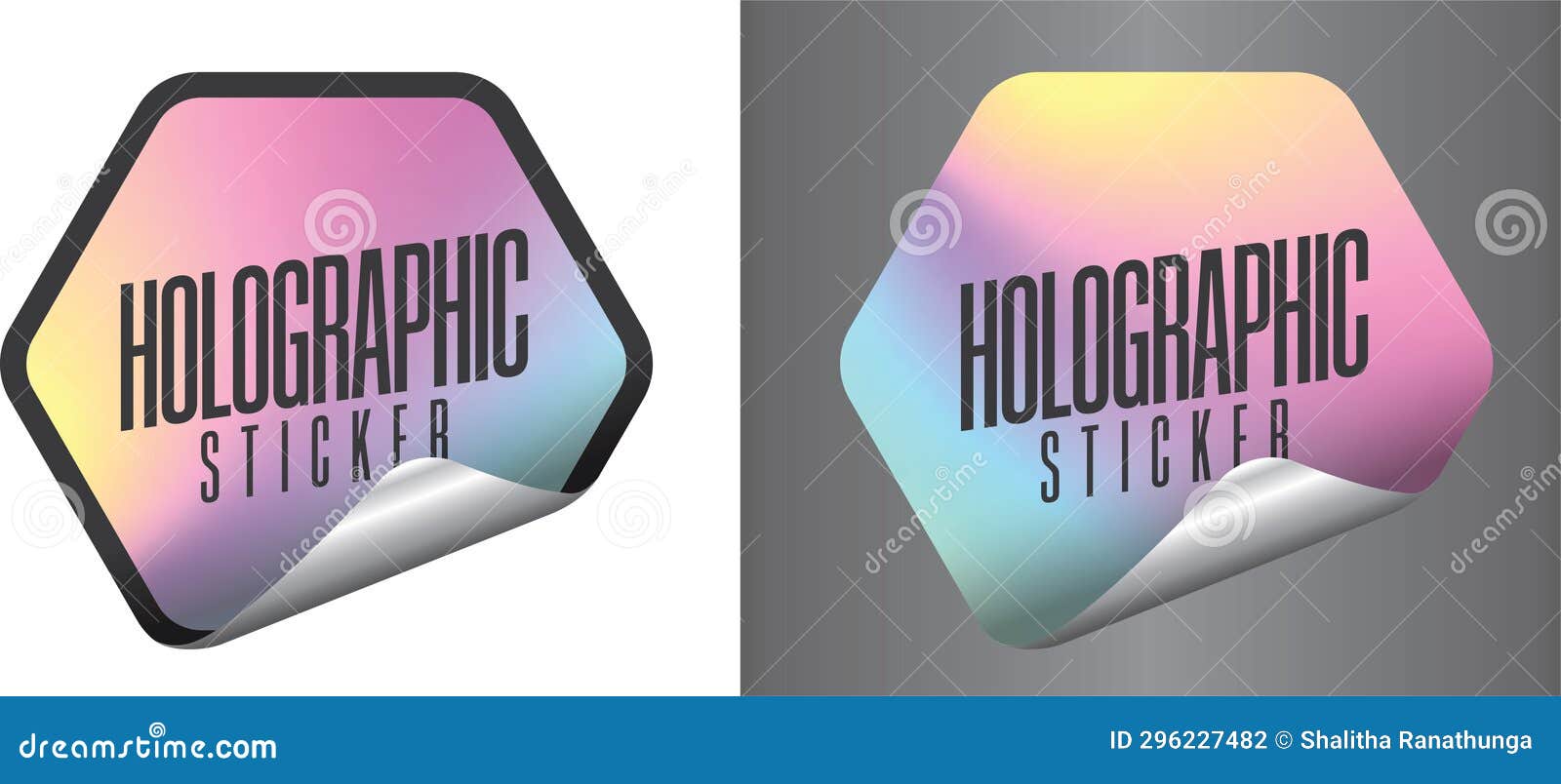 Holographic Foil Stickers. Holo Emblems, Round Original and Quality