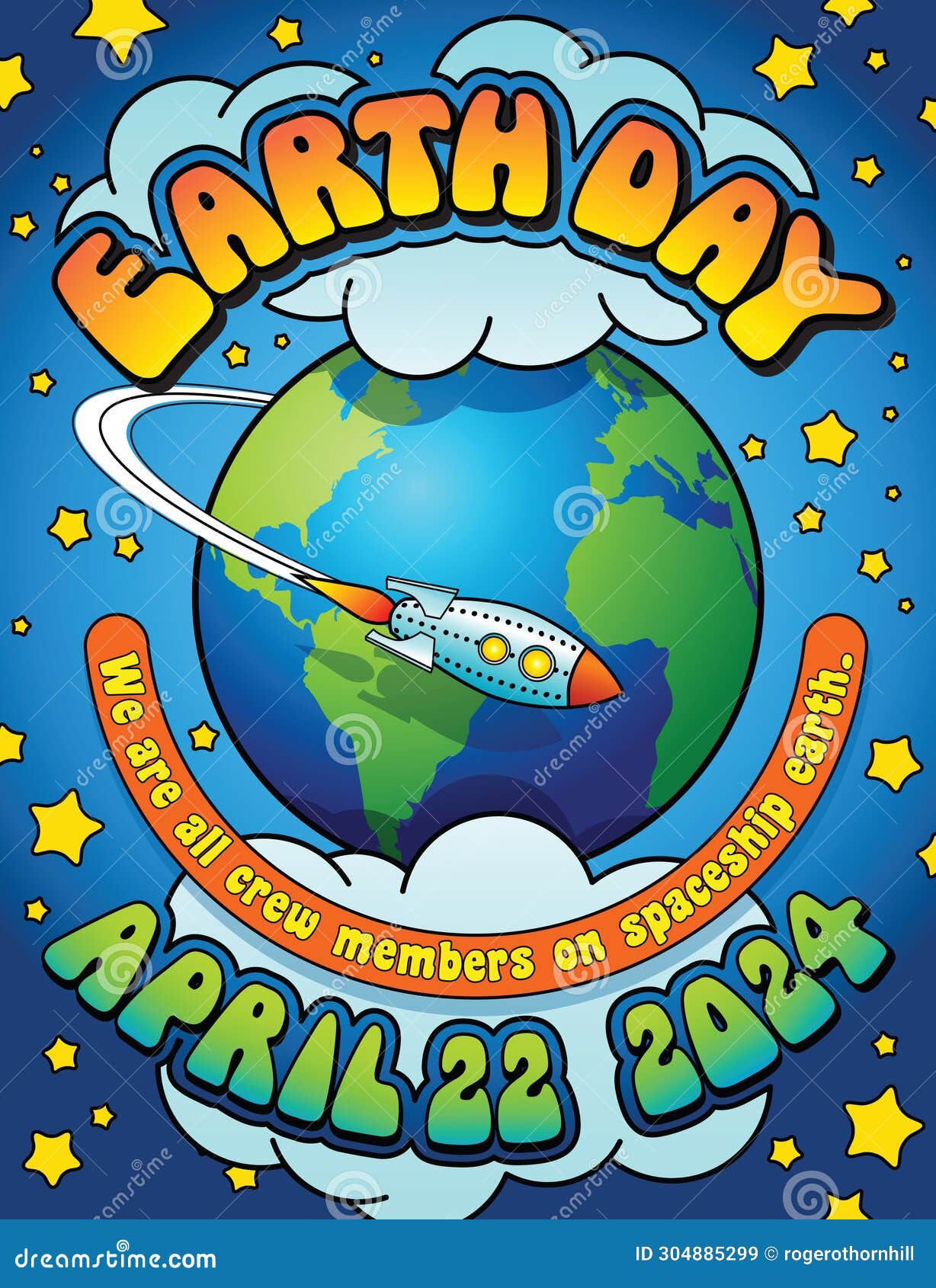 1960s Style Earth Day 2024 Design With Earth, For Posters Vector