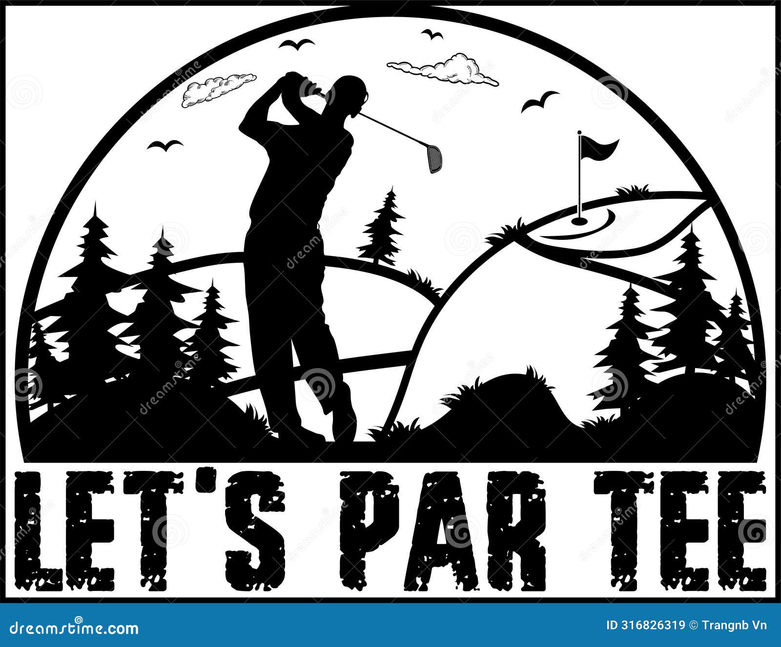 let's par tee, golf team, golf club, golf ball, golf player
