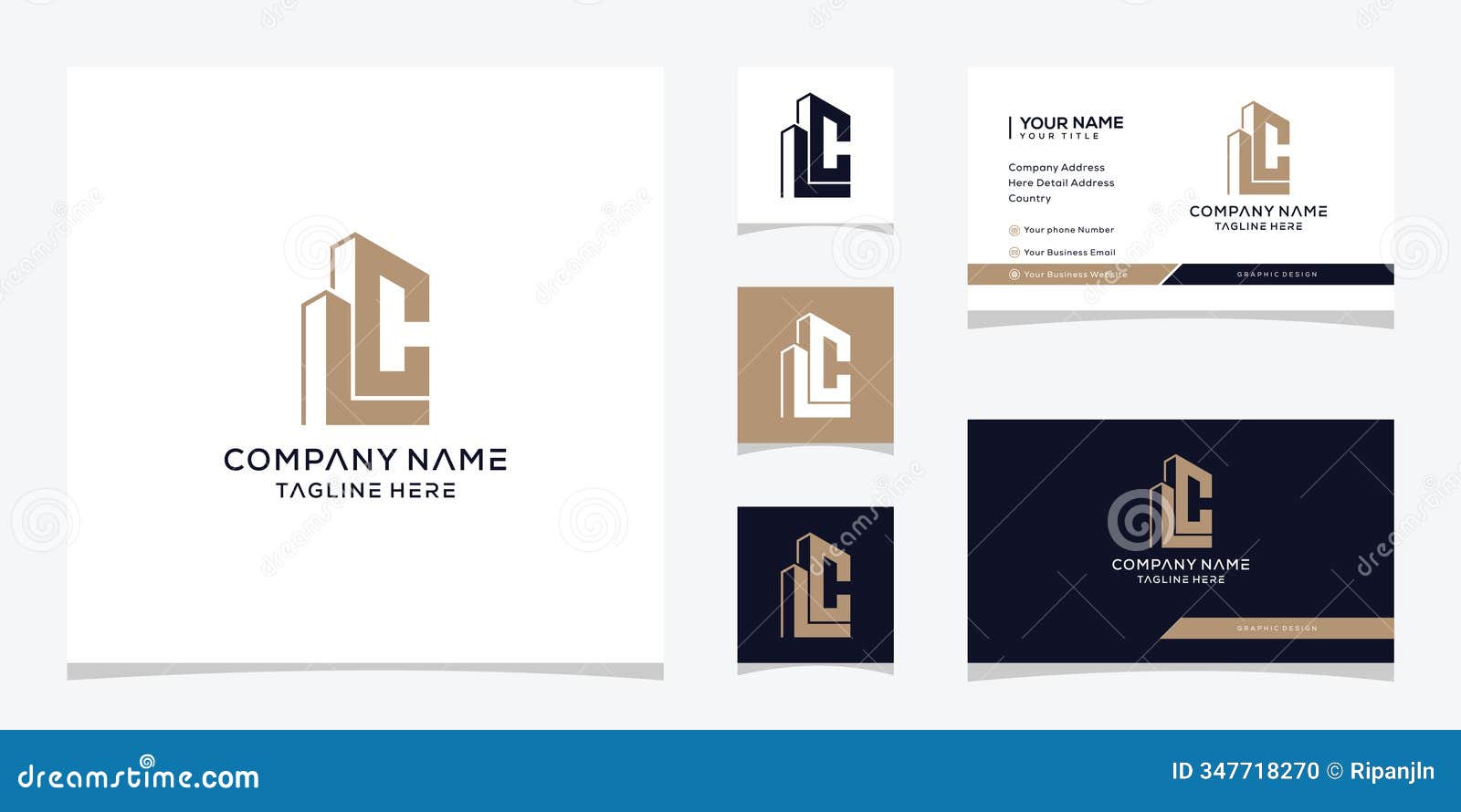 letter lc buildings apartment logo  graphic, abstract icon  concept