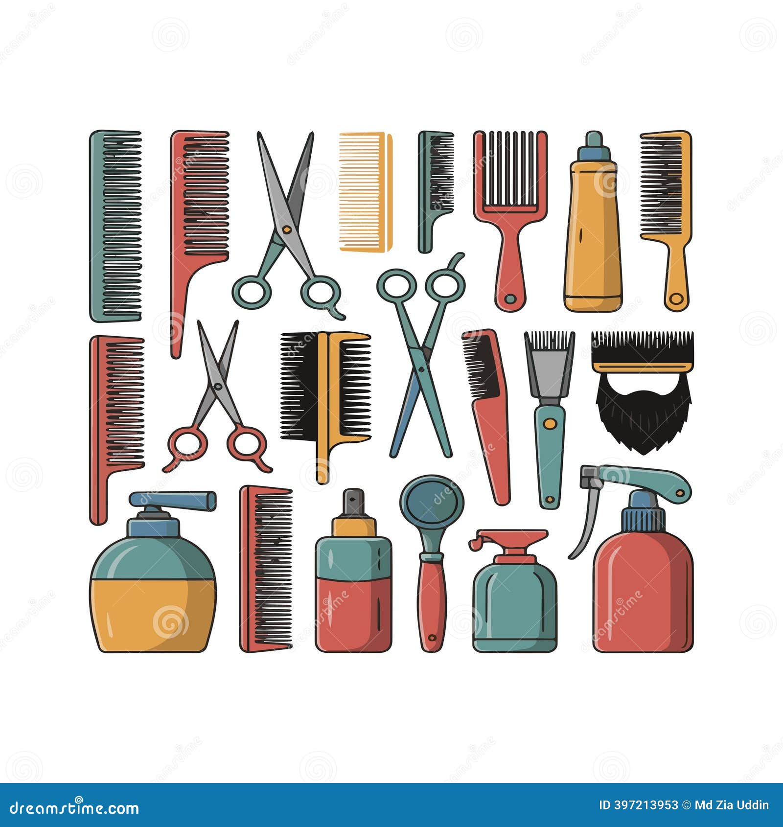 types-of-combs-vector-illustration-cartoondealer-101346770