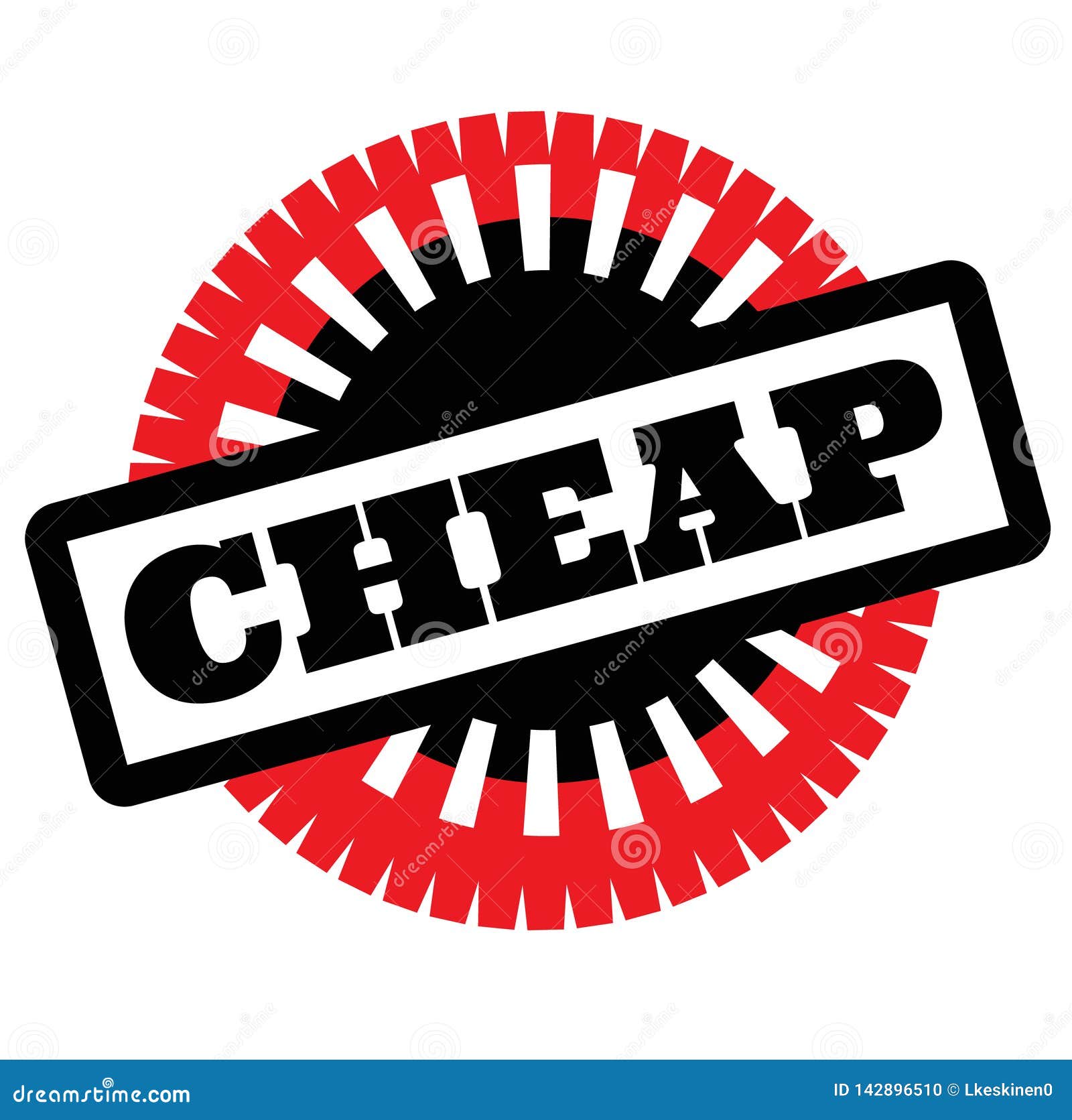 Print cheap stamp on white stock vector. Illustration of trade 142896510