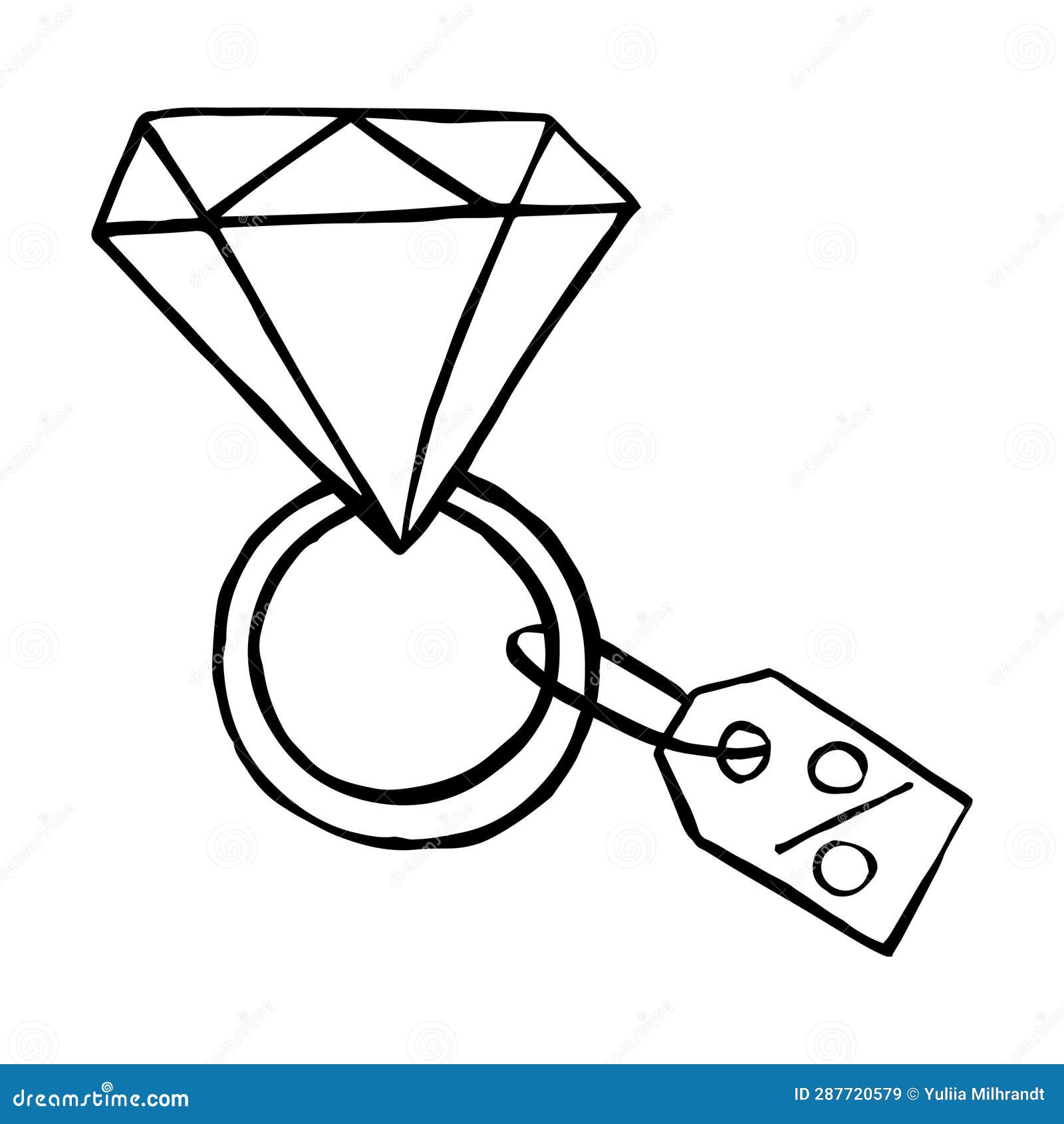 Diamond engagement ring stock illustration. Illustration of luxury