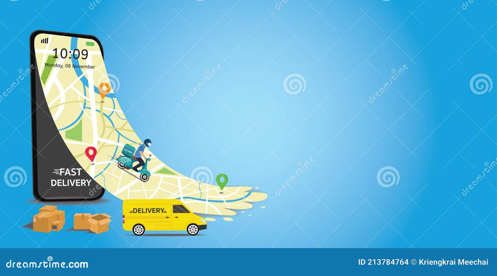 Print stock vector. Illustration of delivery, address 213784764