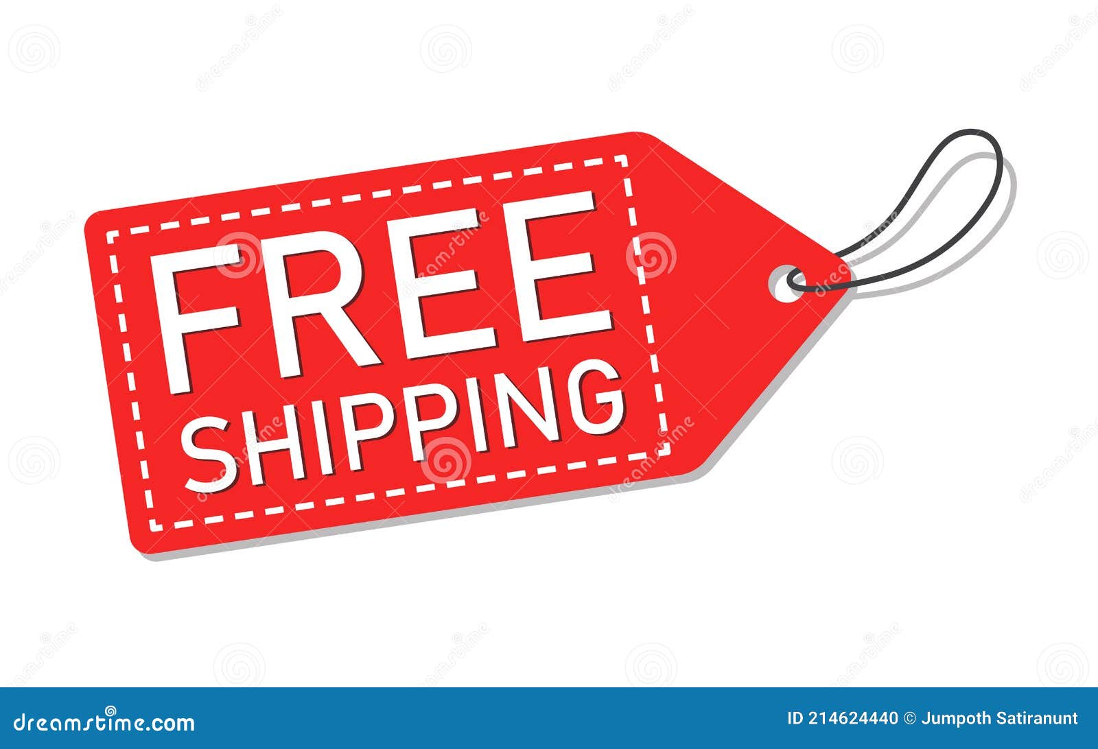 Free Shipping Red Advertisement Label, Special Offer Promotion Price ...