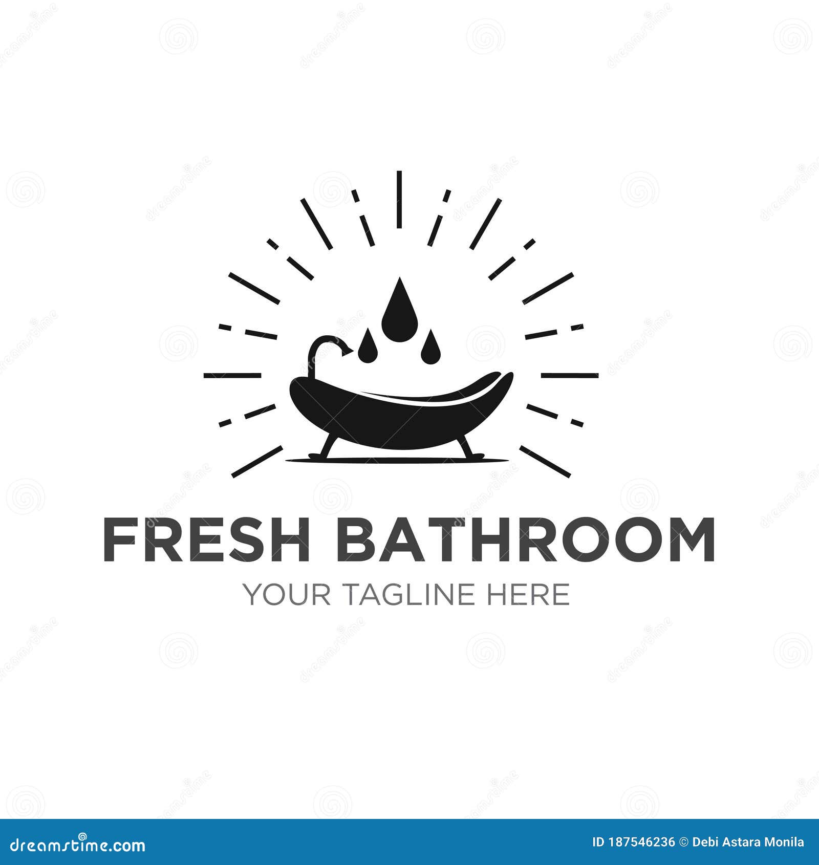 Fresh Bathroom Logo Designs Modern Service and Simple Stock Vector Illustration of abstract