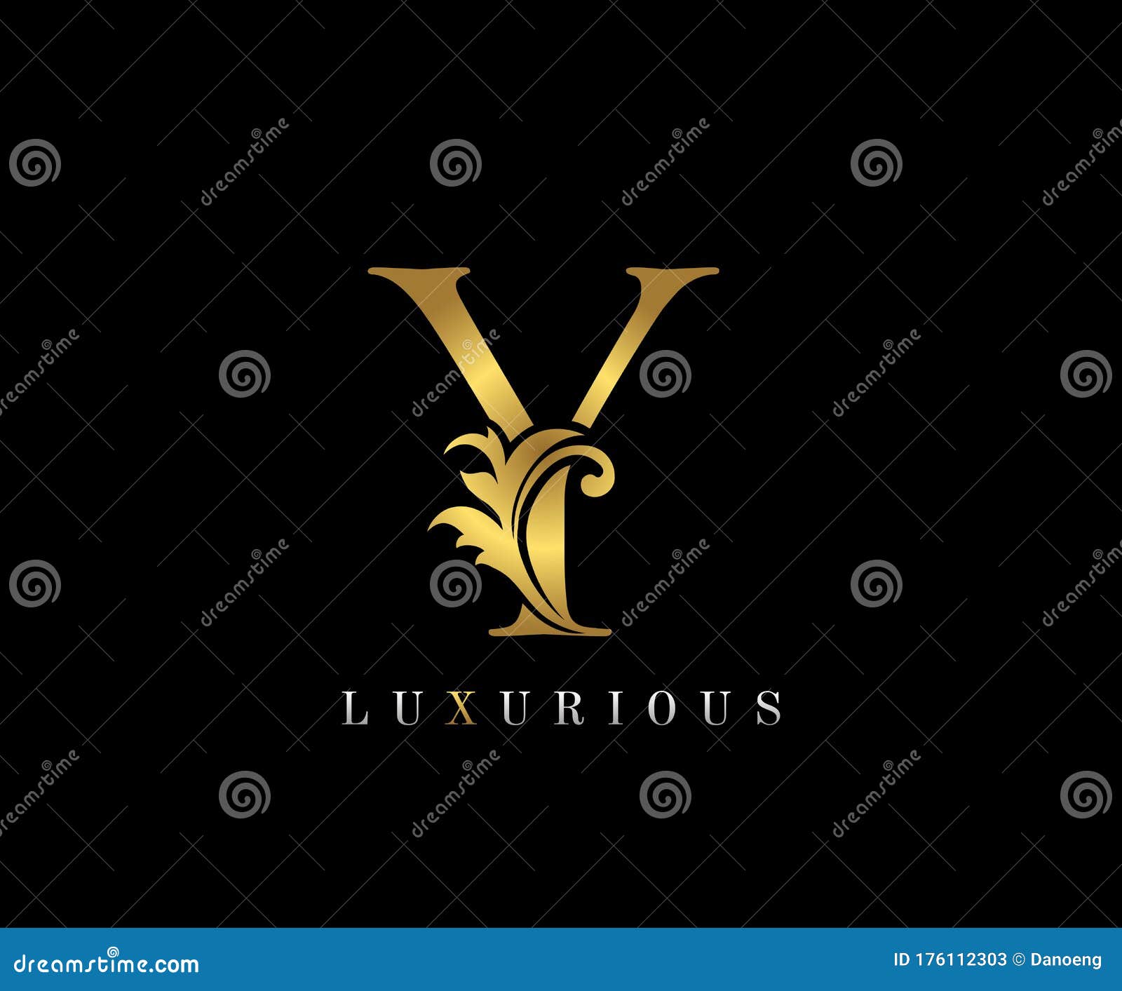 Golden Y Luxury Logo. Vintage Y Letter Logo Design Icon Stock Vector ...