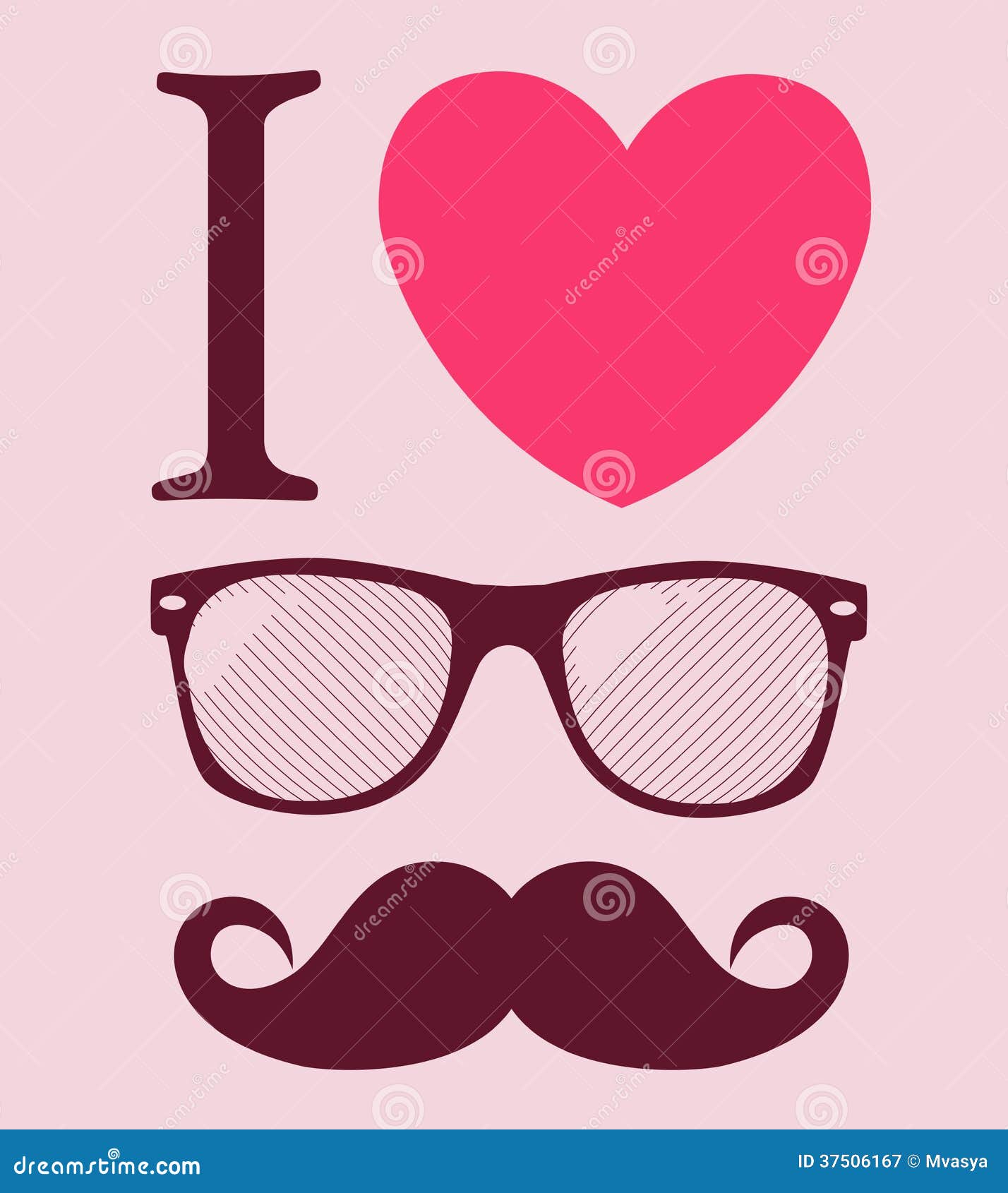 print i love hipster style, glasses and mustaches.