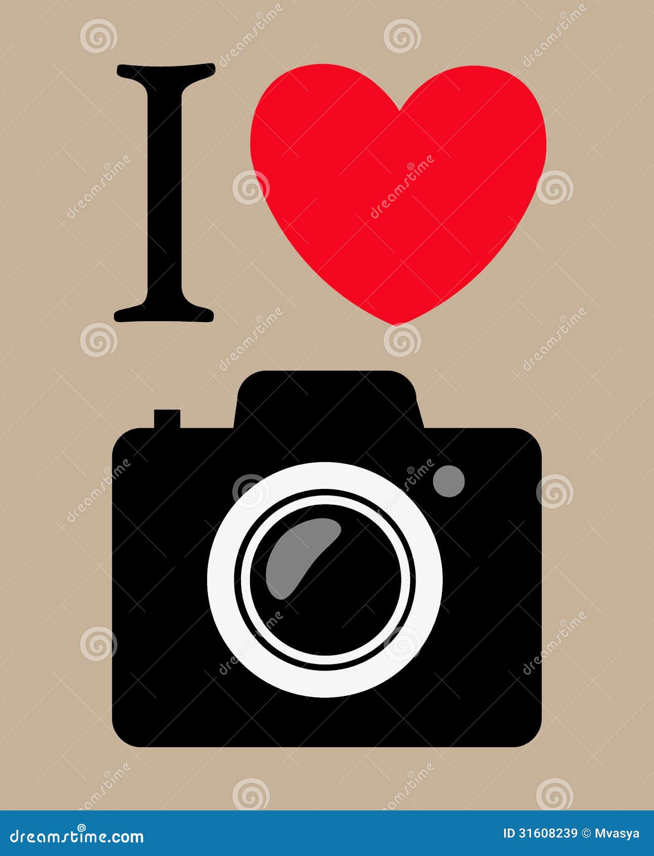 Print I Love Photography. Vector Background Royalty Free Stock Images