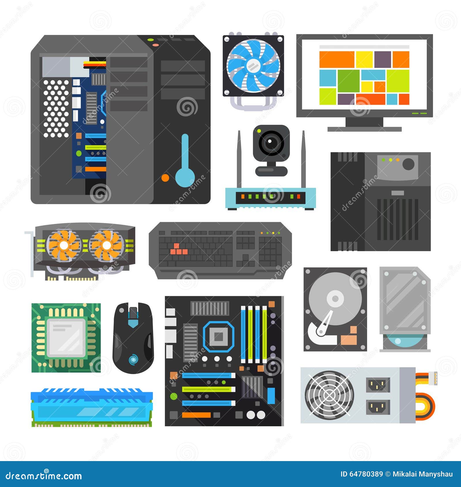 Components Stock Illustrations – 1,508 Pc Components Stock Illustrations, Vectors Clipart - Dreamstime