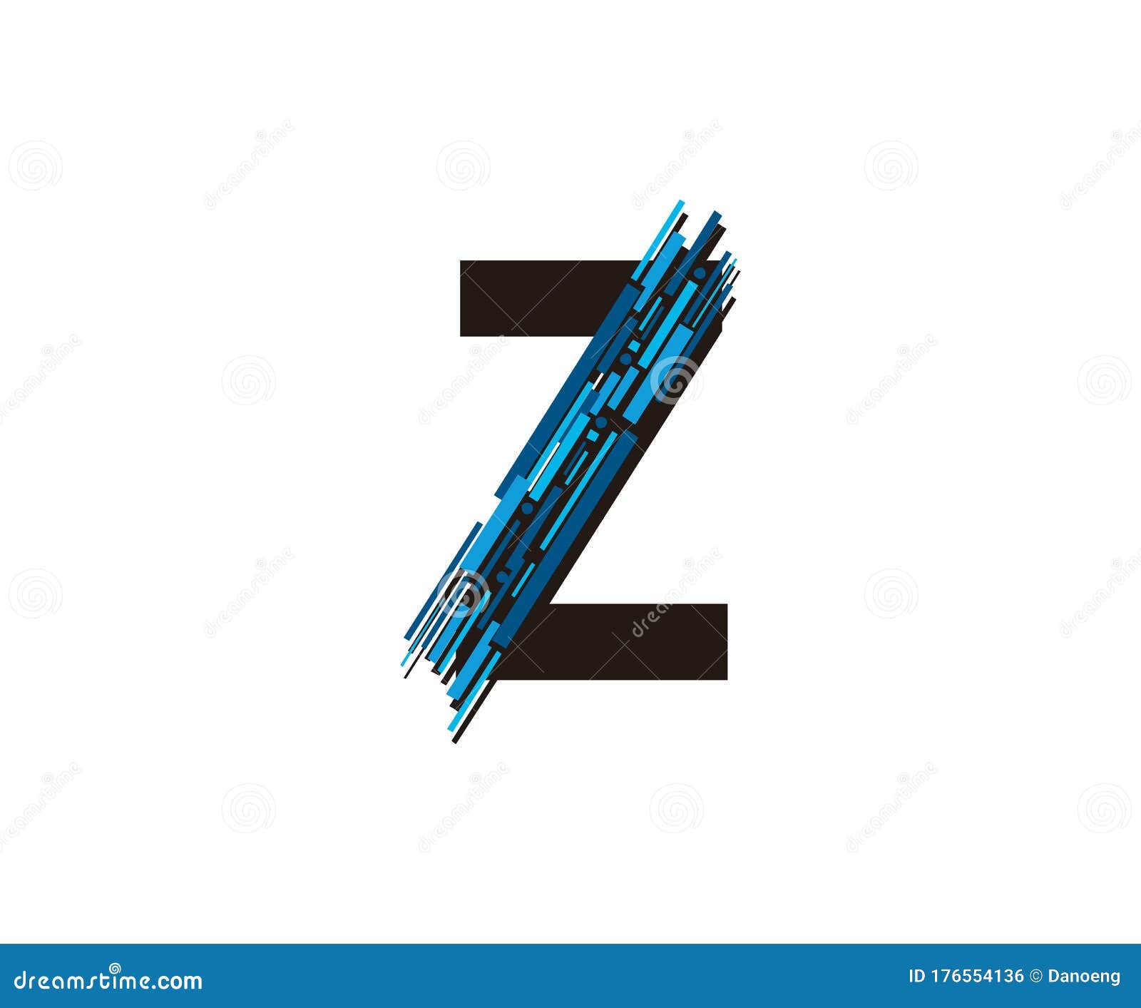 Modern Technology Z Letter, Data Digital Z Logo Stock Illustration ...