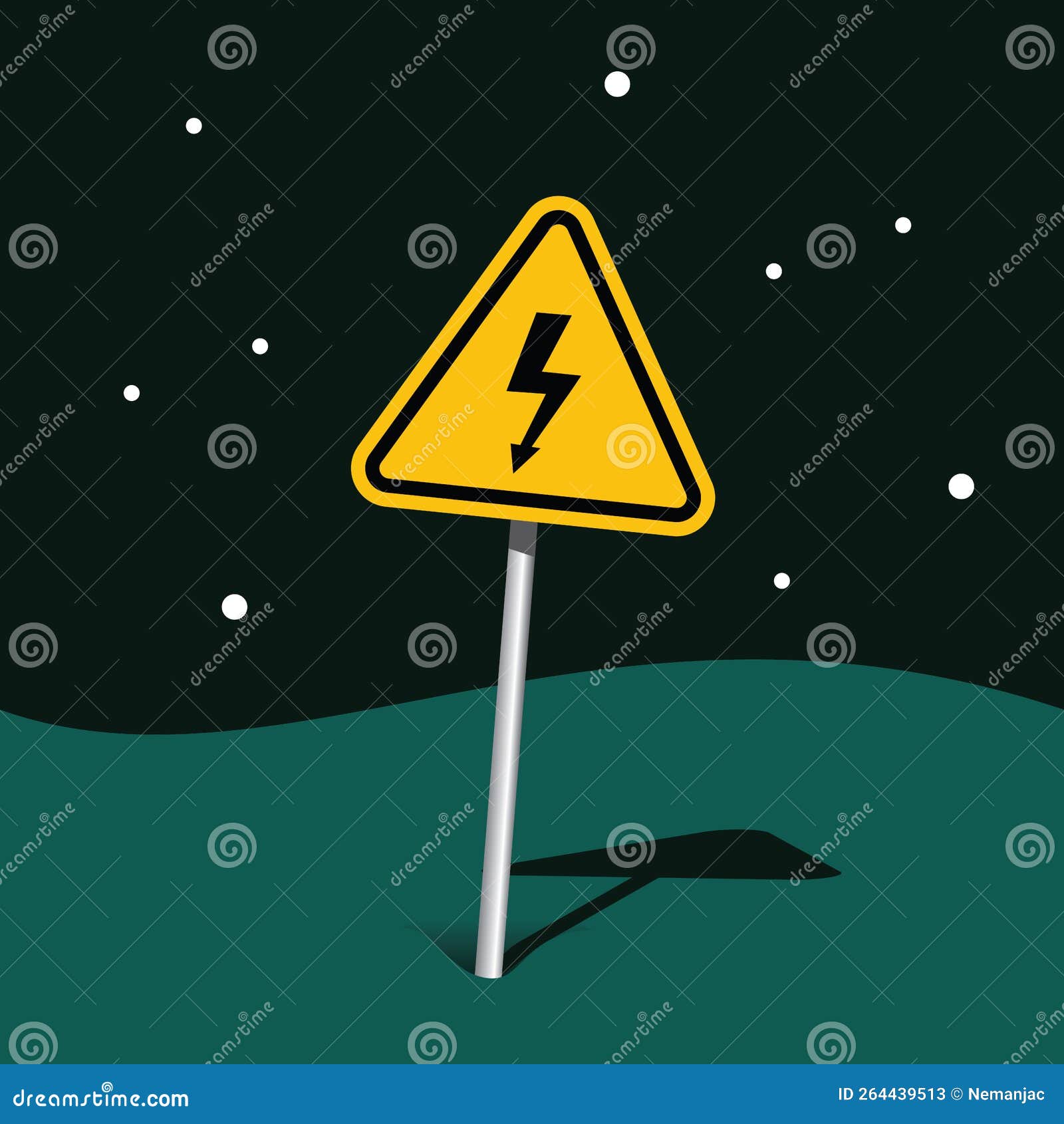 Power outage sign, vector illustration