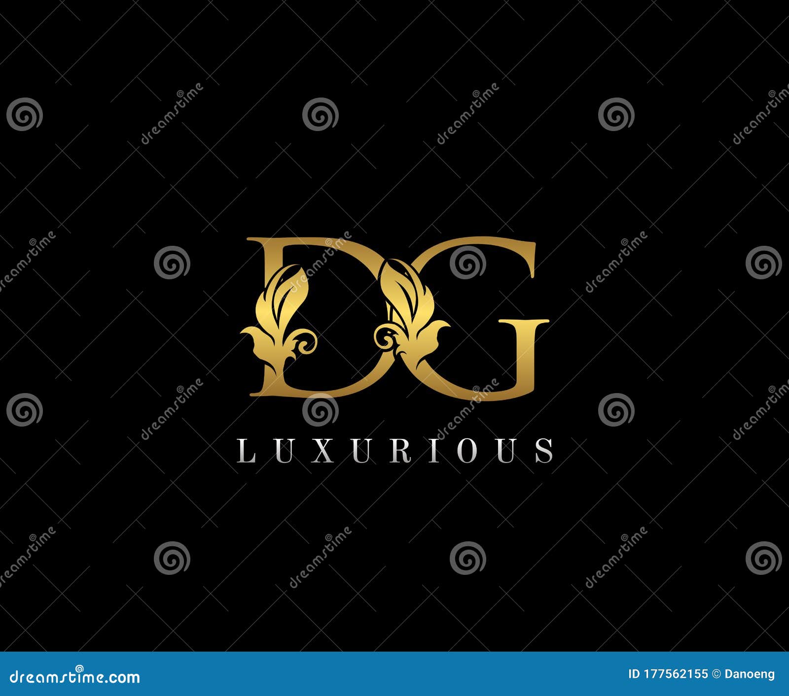 Letters D,G and Logo Vector Design. Decorative Logotype. Stock Illustration - Illustration of decoration, classy: 177562155