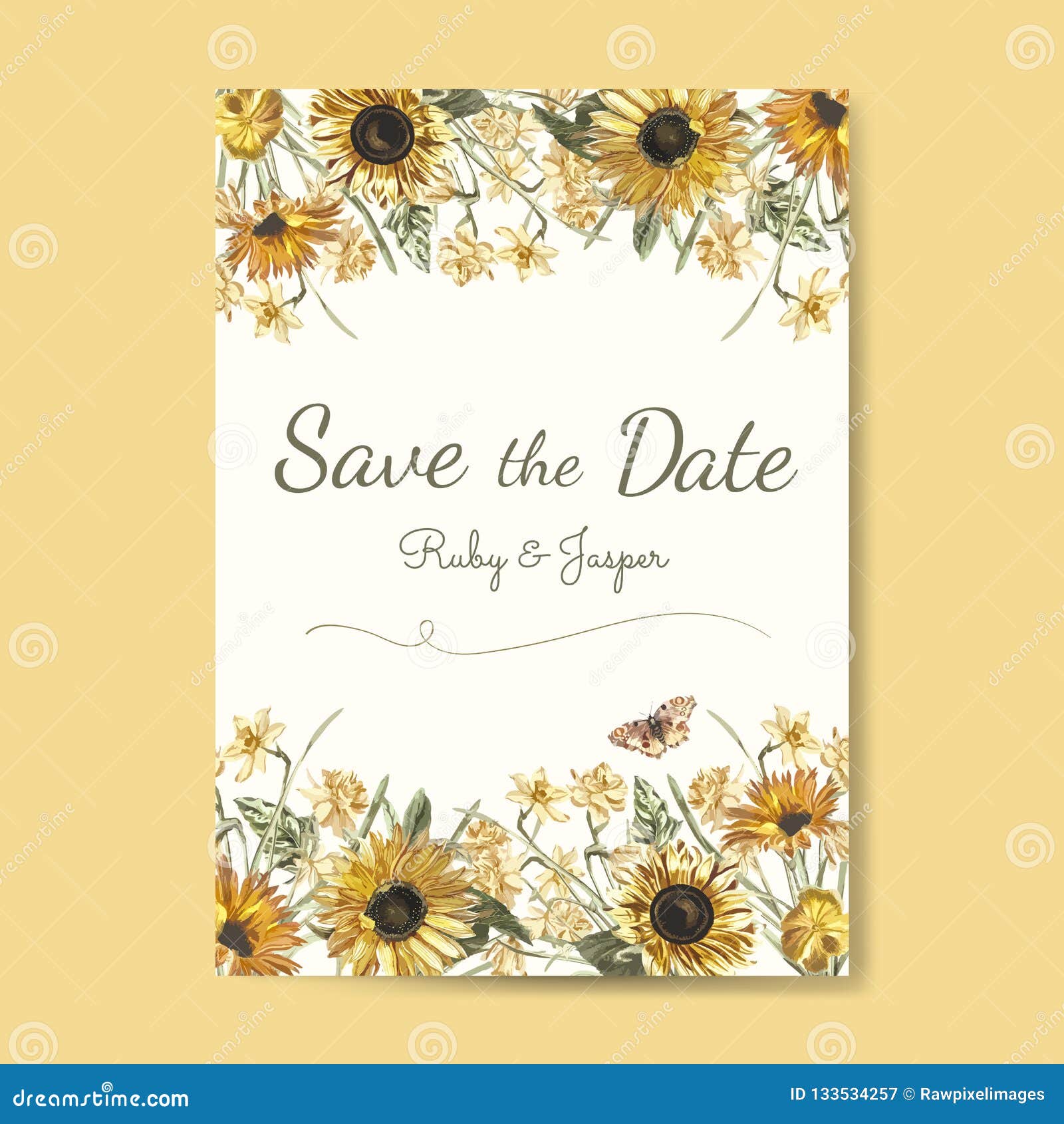 Download Save The Date Wedding Invitation Mockup Vector Stock Vector Illustration Of Greeting Copy 133534257