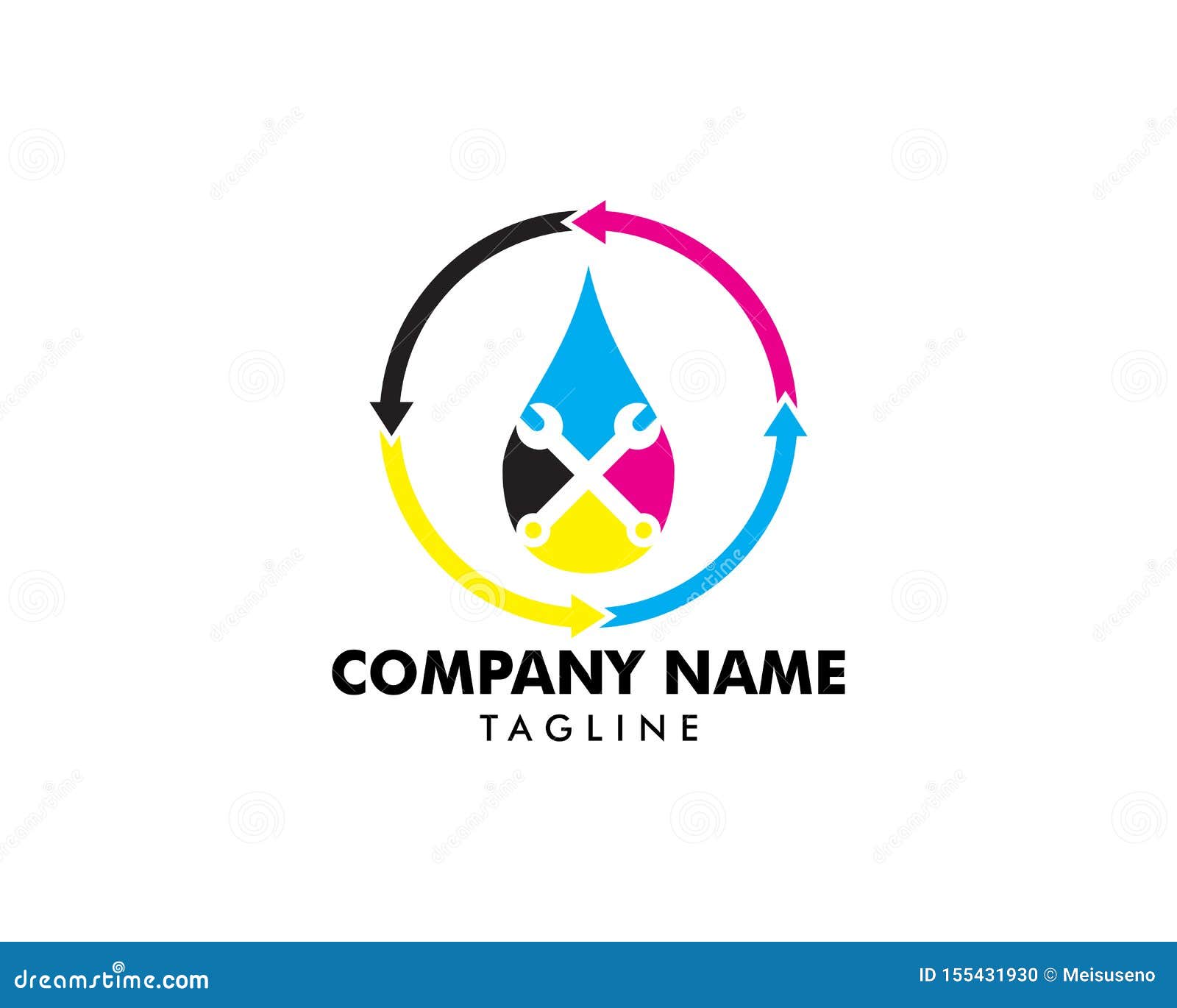 Print Service Digital Solutions Colorful Logo Design Idea, Sign and