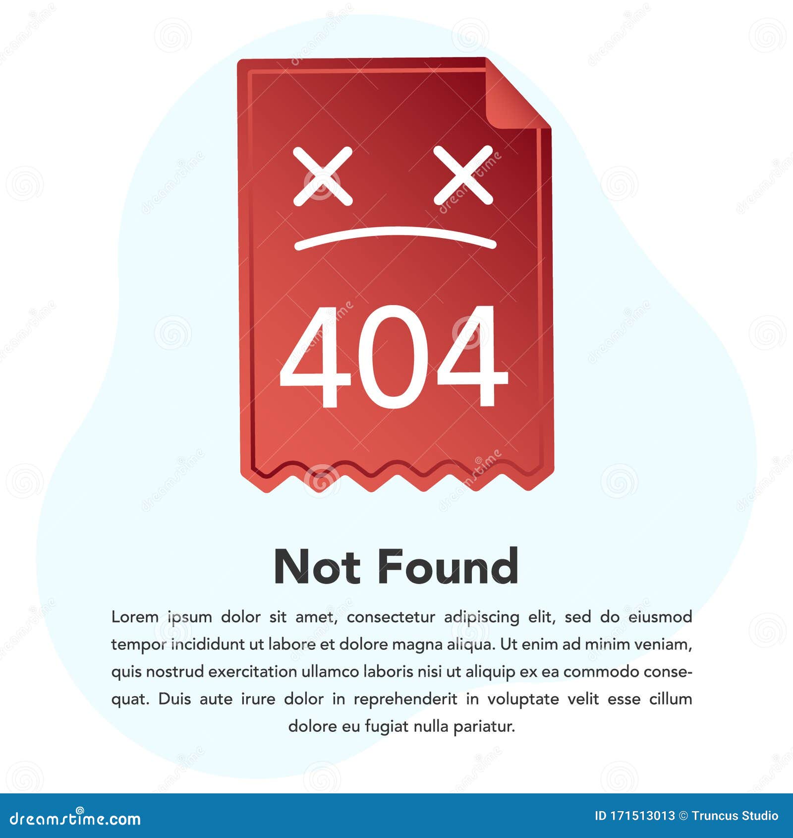 Stock Vector Page Not Found Template With Emoticon Paper. Stock Vector