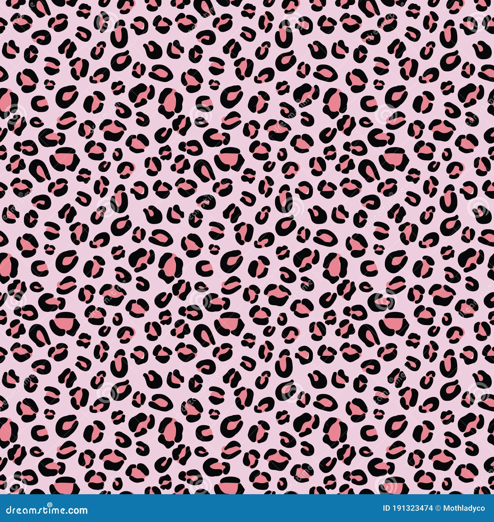 Pink and Black Cheetah Print Repeat Pattern Design. Stock Vector ...