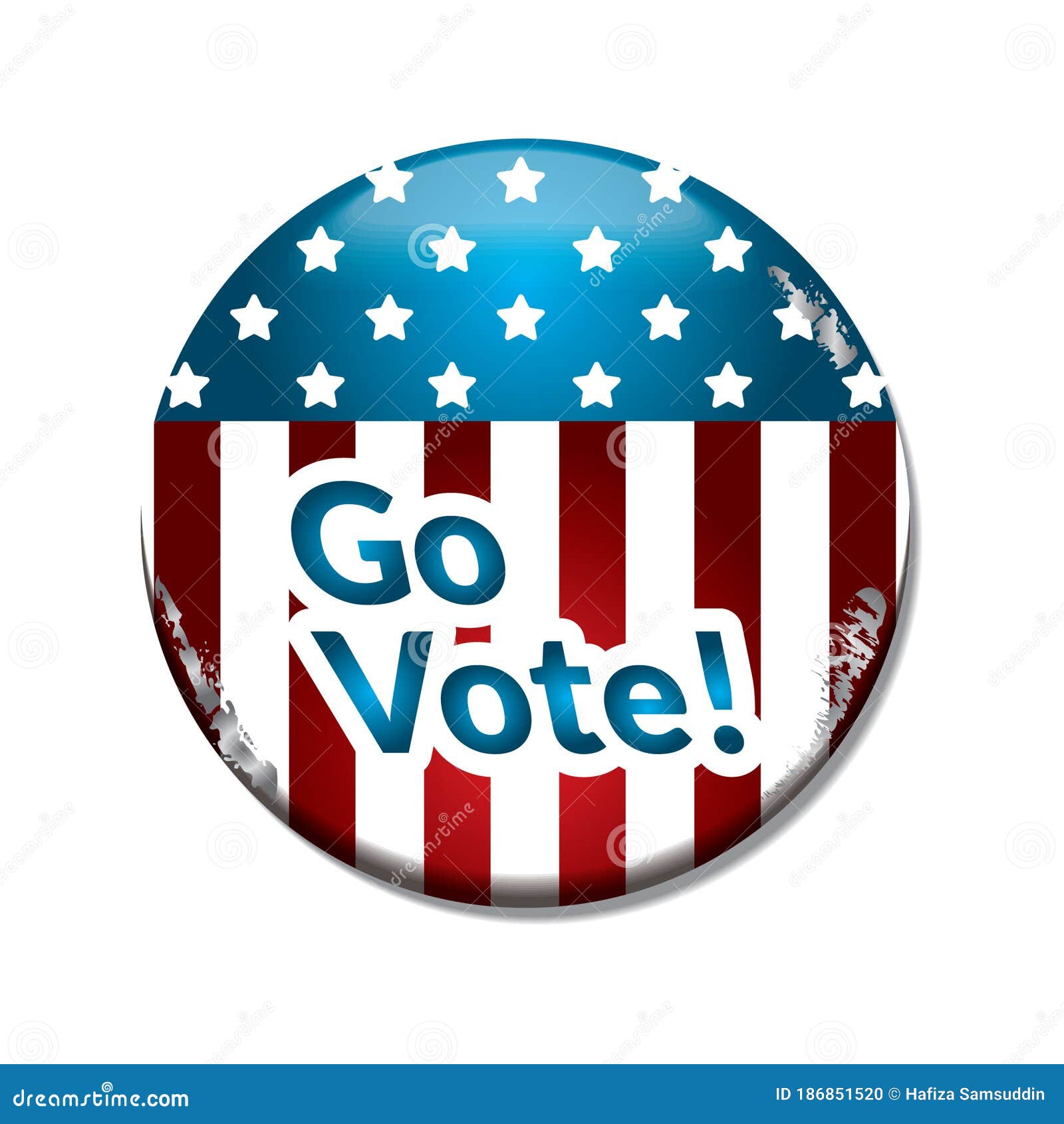 US election vote badg stock illustration. Illustration of voting ...