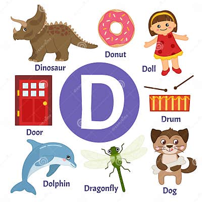 Vector cute kids alphabet. stock vector. Illustration of dinosaur ...