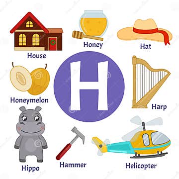 Vector cute kids alphabet. stock vector. Illustration of honey - 134978109