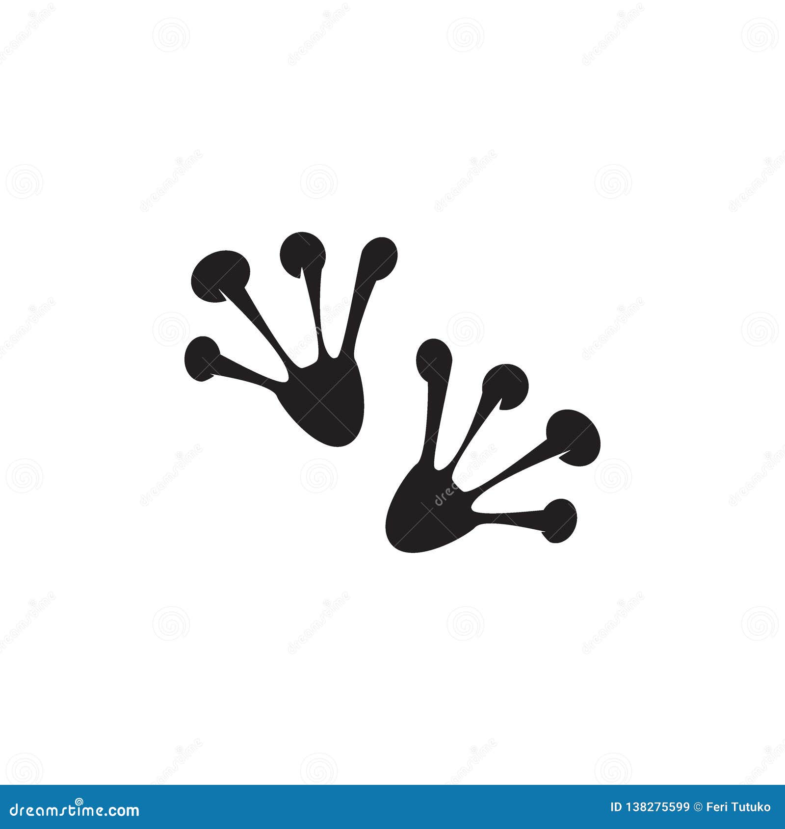 Frog feet vector icon stock illustration. Illustration of circle