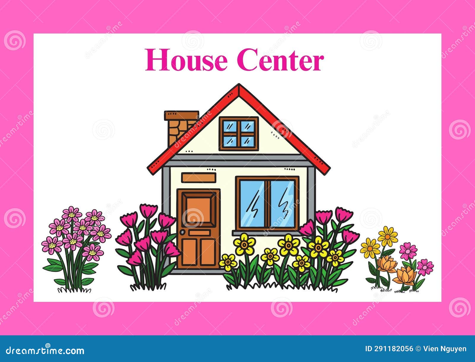 Printable Center Sign, House Center Stock Illustration Illustration