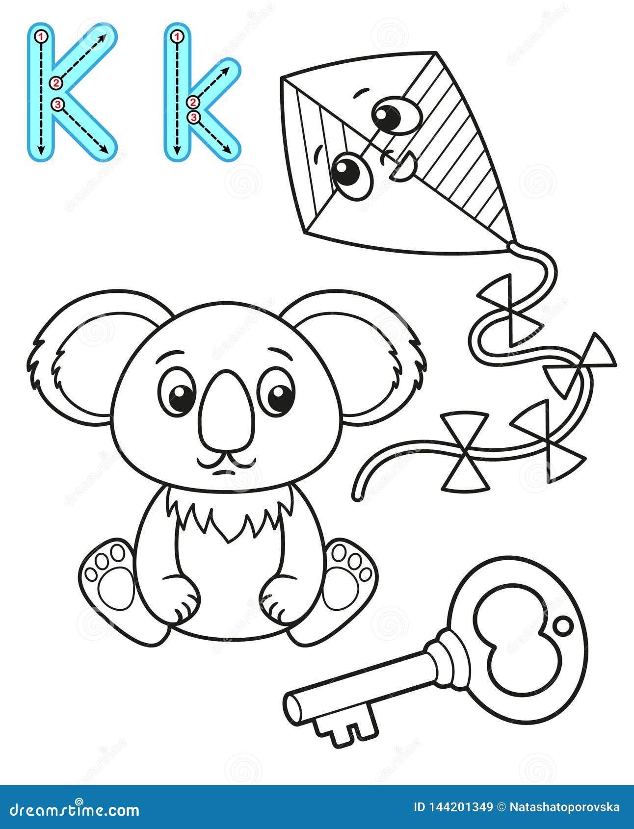 Preschool Letter K Coloring Page - Michelle Writesya