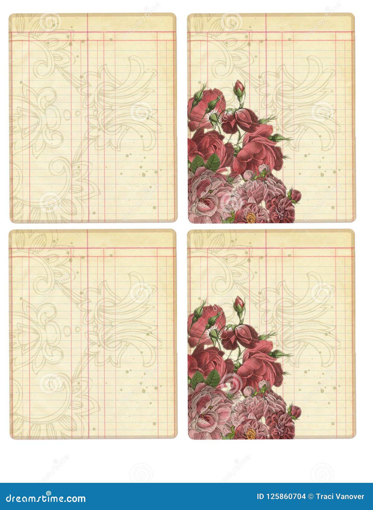 Printable Victorian Decor Junk Journal Stickers and Atcs Pages 