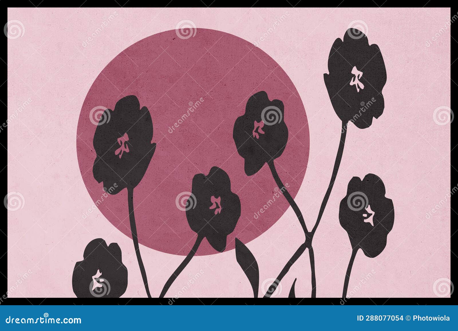 Printable Trendy Botanical Card. Use for Cover, Wallpaper, Wall Art