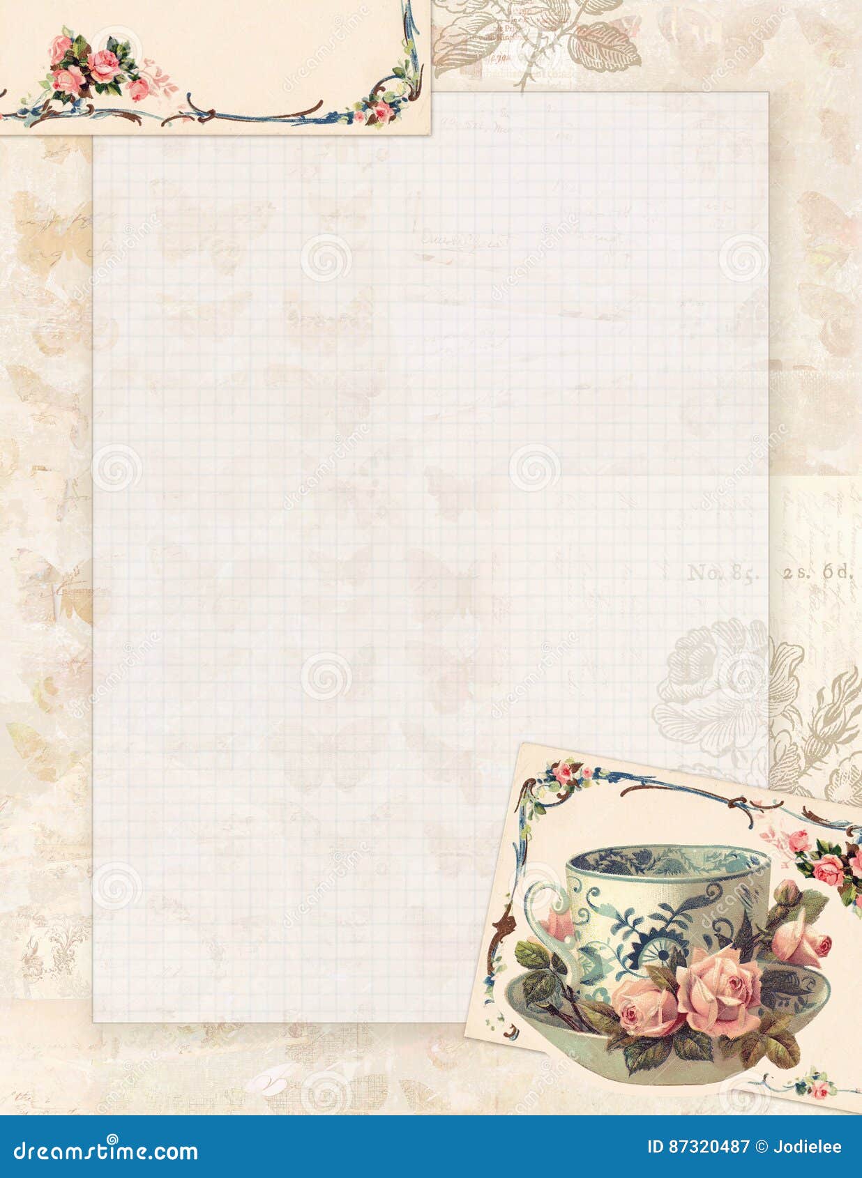 Printable Vintage Winter Stationery