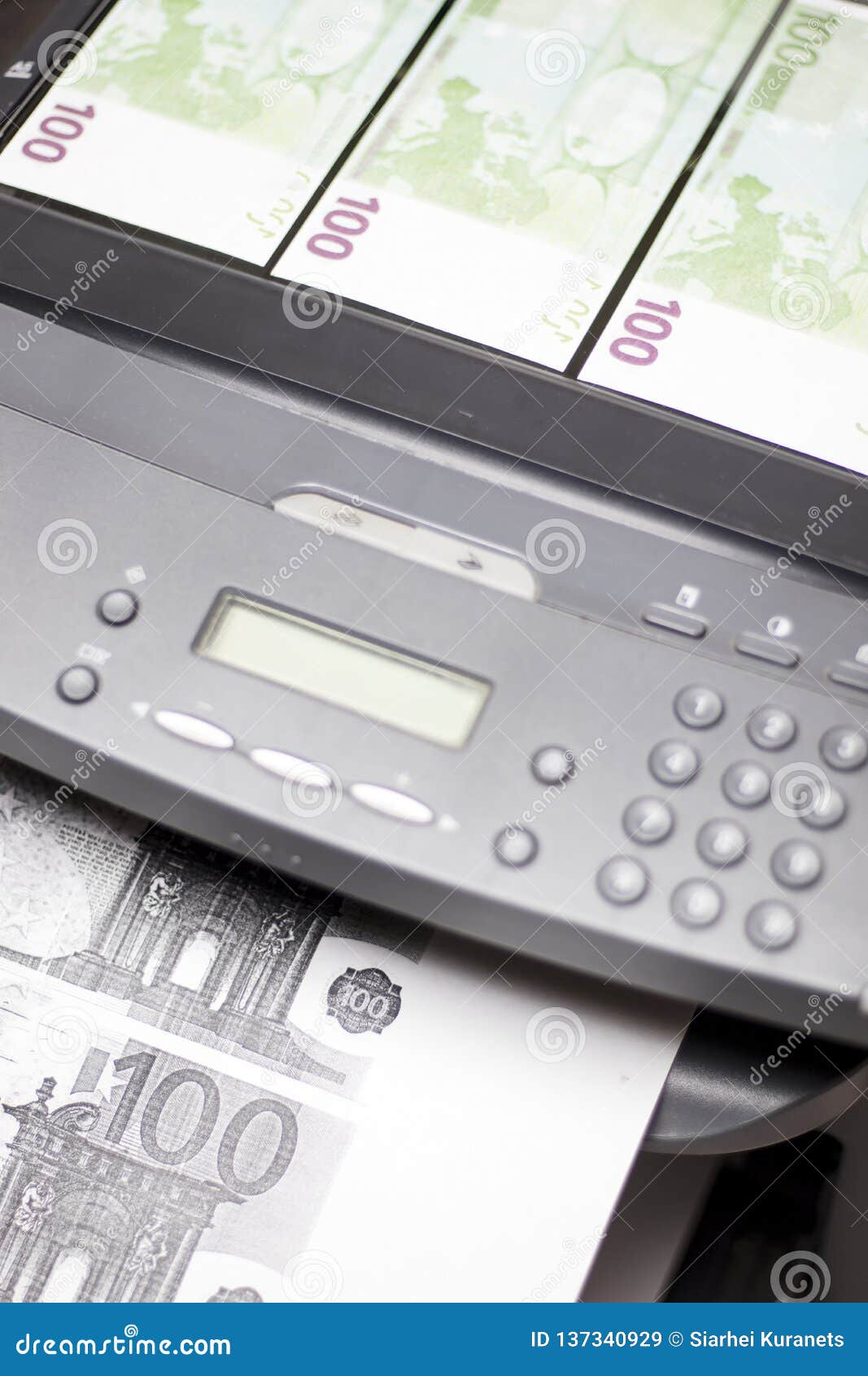 Printed Euro Home Printer Concept Crime Fake Money Stock Image - printed euro home printer concept crime fake money