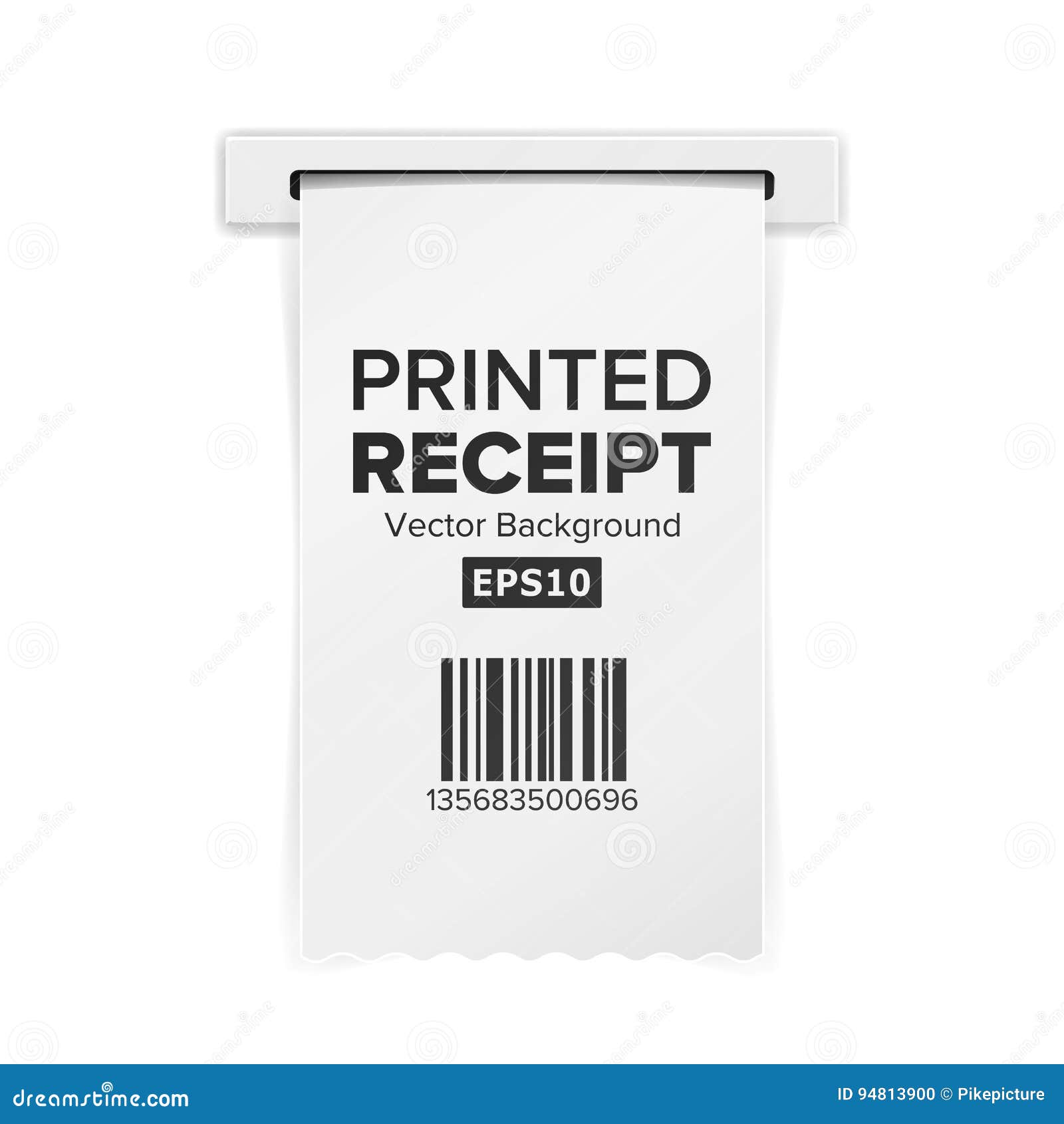 Download Printed Receipt Vector. Sales Shopping Realistic Paper ...