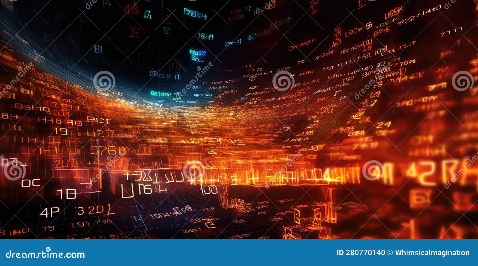 Printed Text Leading To Digital Information Age Galaxy Generative AI