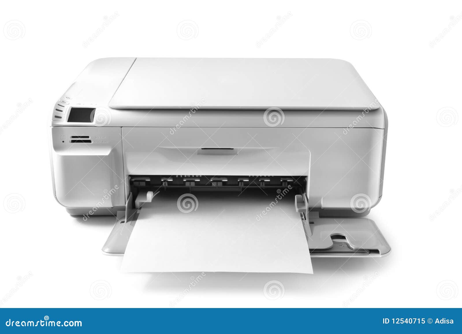 Printer stock image. Image of electronics, cover, background 12540715